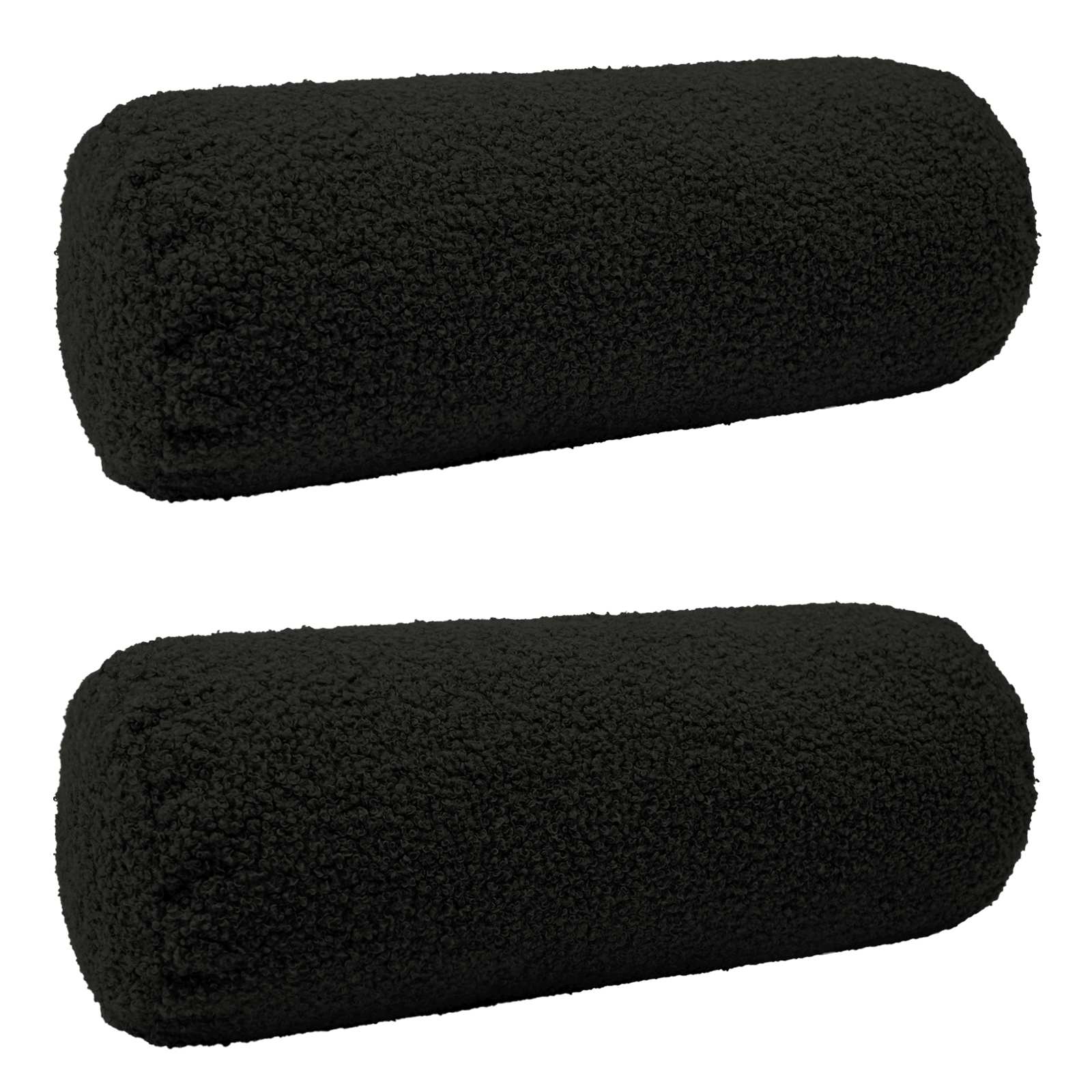 Párna huzat 2 pcs heerlen fekete ø 15 x 40 cm bouclé