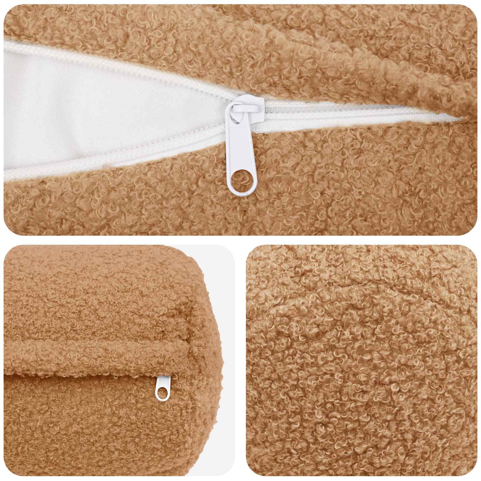 Párna huzat 6 pcs heerlen bézs ø 15 x 40 cm bouclé