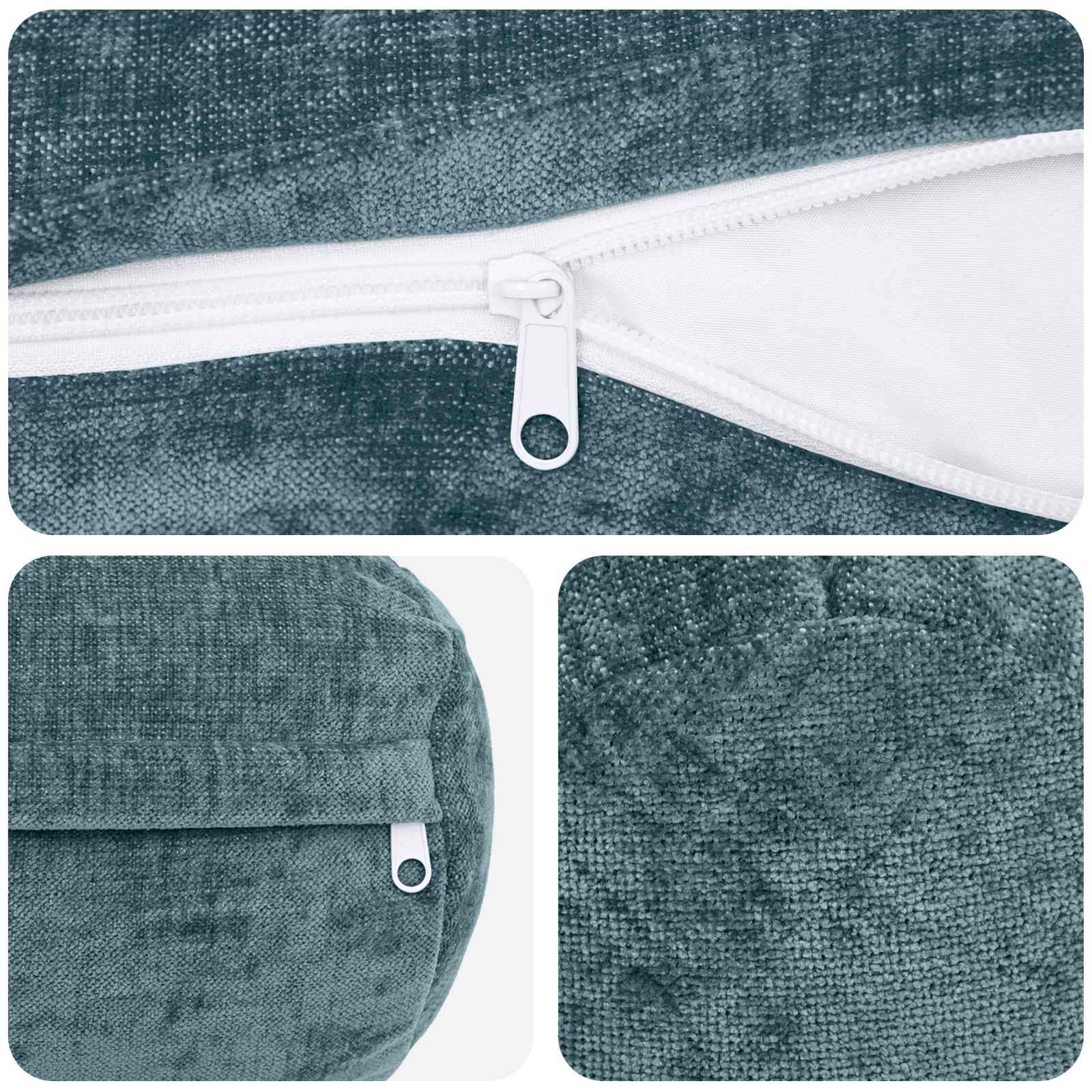 Párna huzat 6 pcs heerlen kék ø 15 x 40 cm chenille szövet