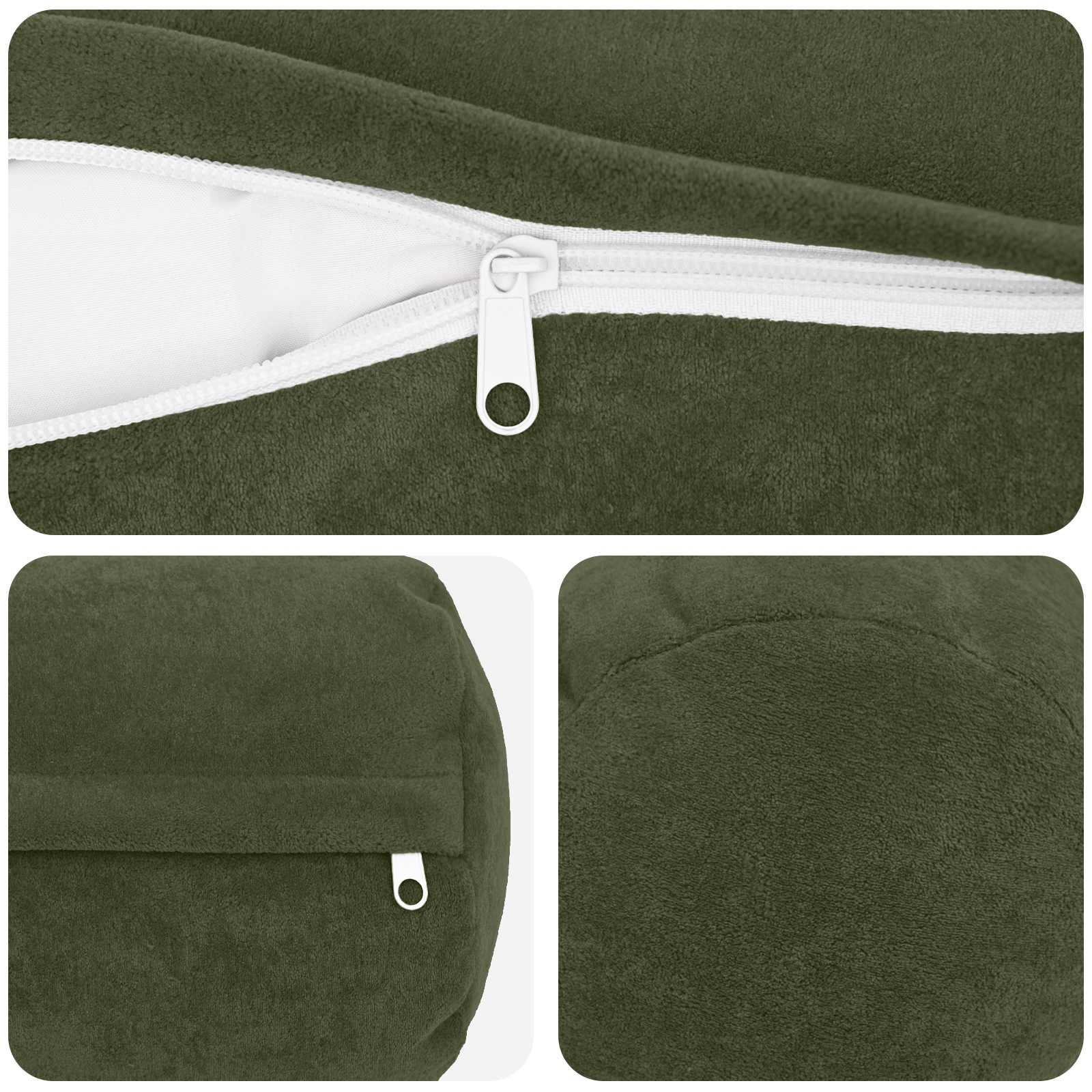 Párna huzat 6 pcs heerlen zöld ø 15 x 40 cm mikroszálas plüss