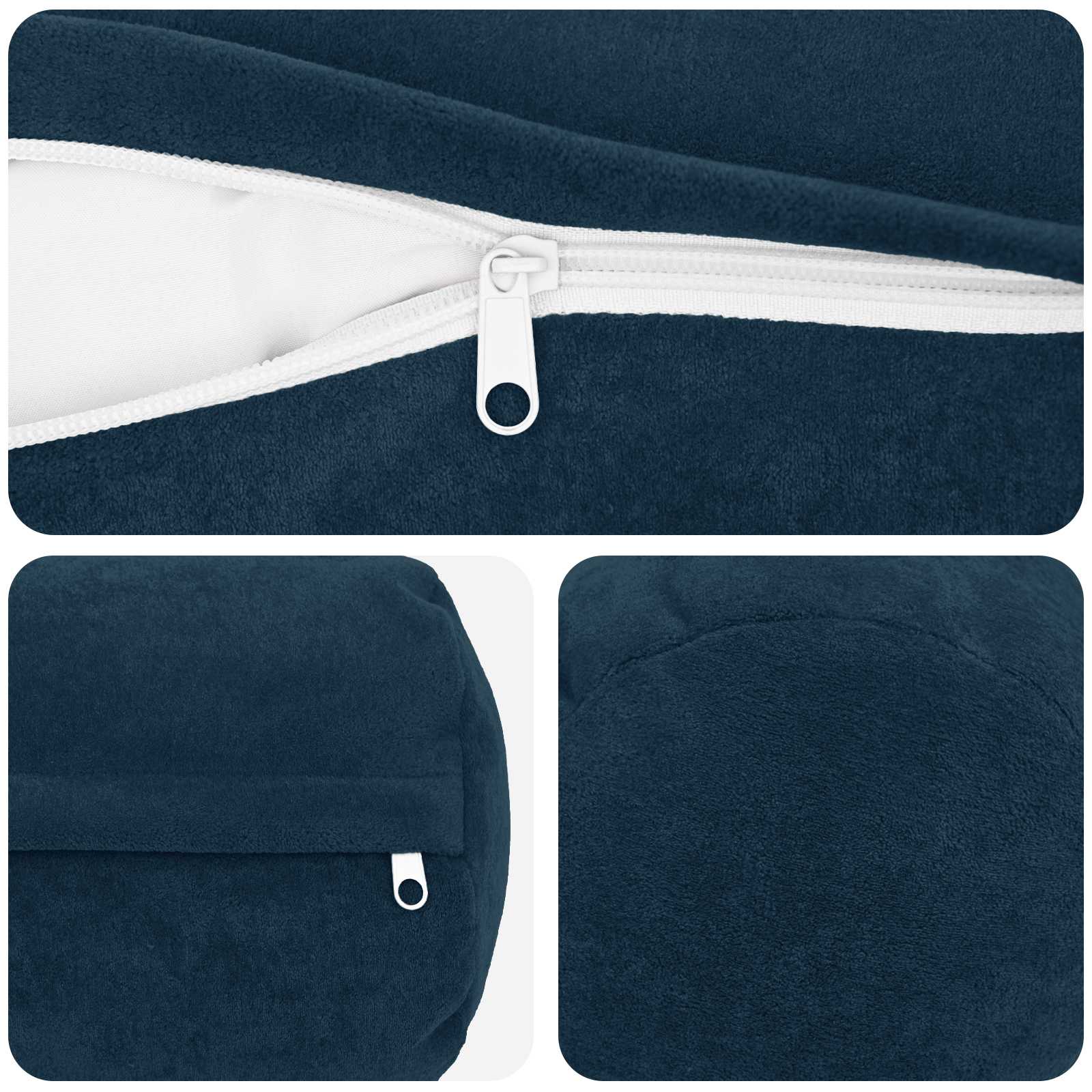 Párna huzat 2 pcs heerlen kék ø 15 x 40 cm mikroszálas plüss