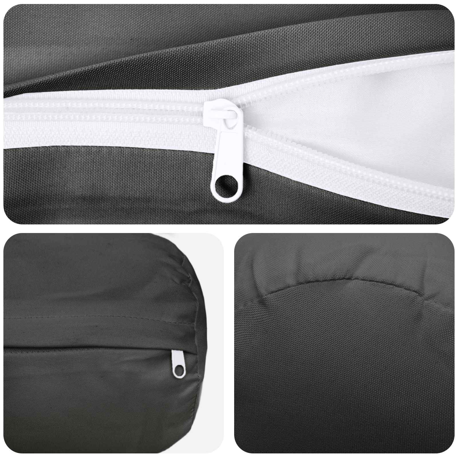 Párna huzat 6 pcs heerlen antracitszürke ø 15 x 40 cm