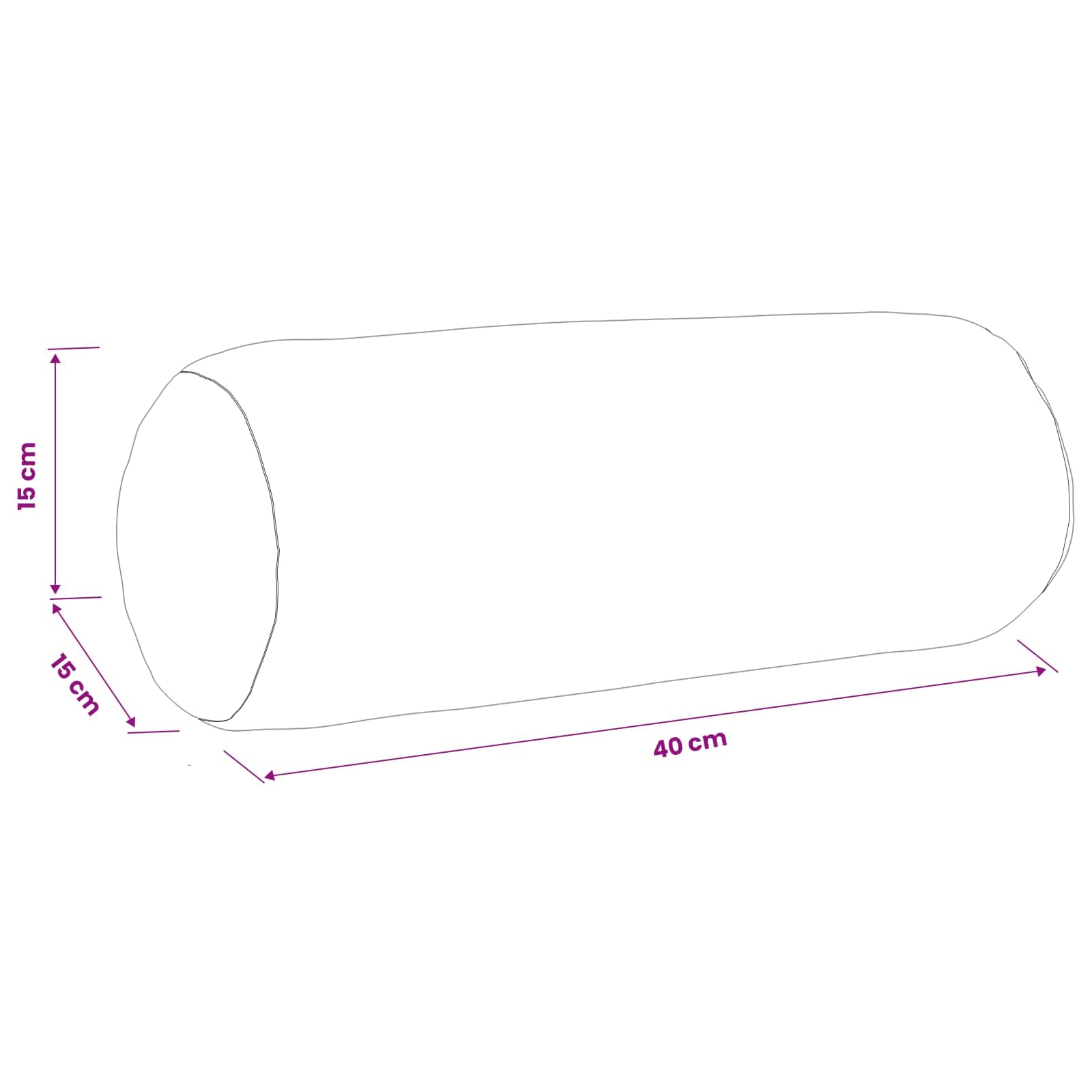 Párna huzat 2 pcs heerlen piros ø 15 x 40 cm poliészter