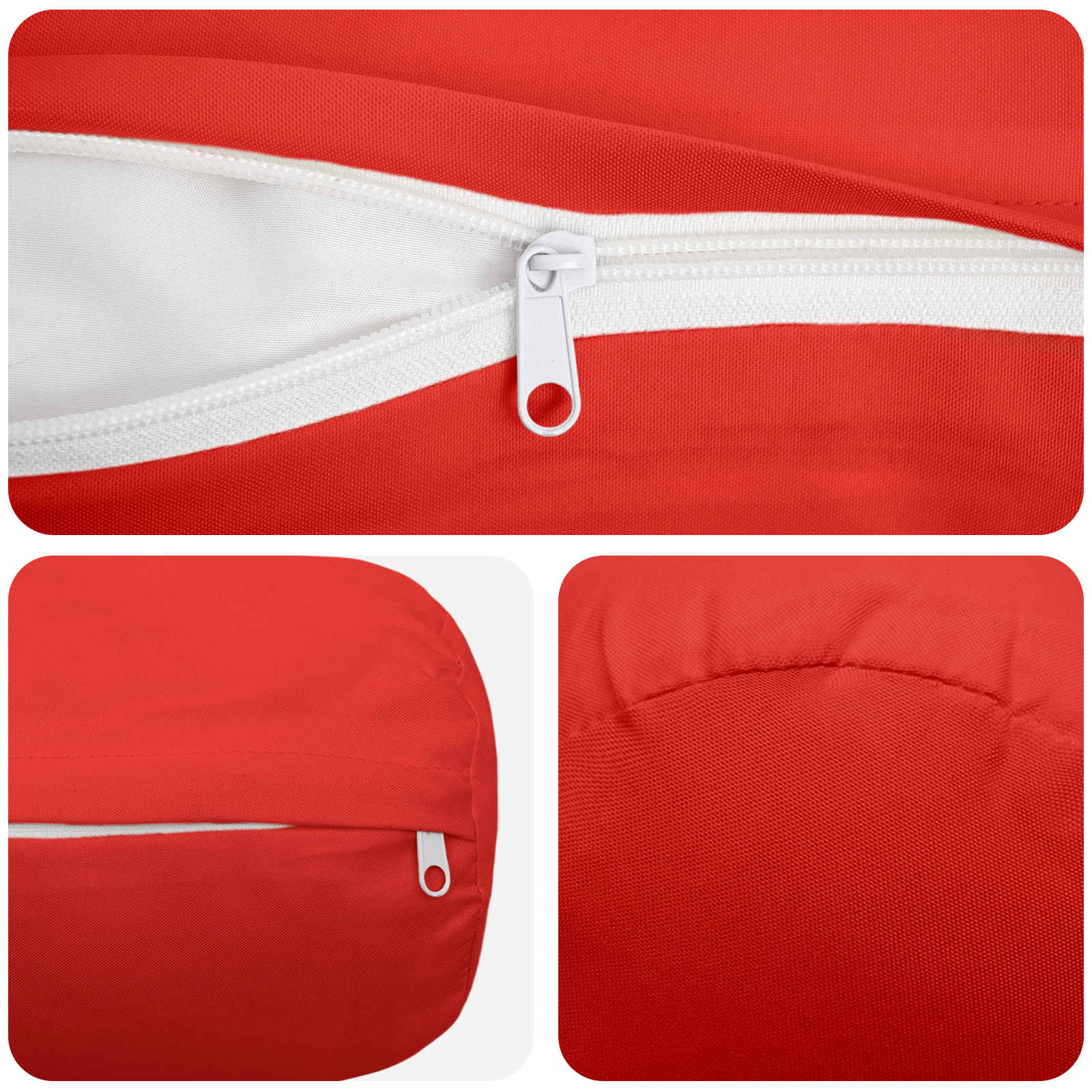 Párna huzat 6 pcs heerlen piros ø 15 x 40 cm poliészter