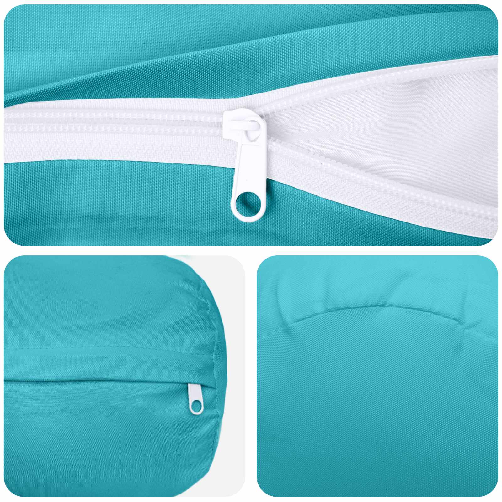 Párna huzat 6 pcs heerlen türkiz ø 15 x 40 cm poliészter