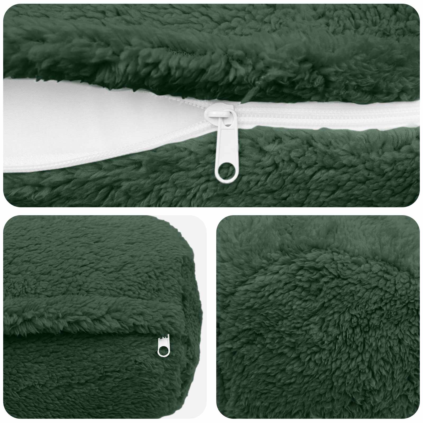 Párna huzat 2 pcs heerlen sötétzöld ø 15 x 40 cm bouclé