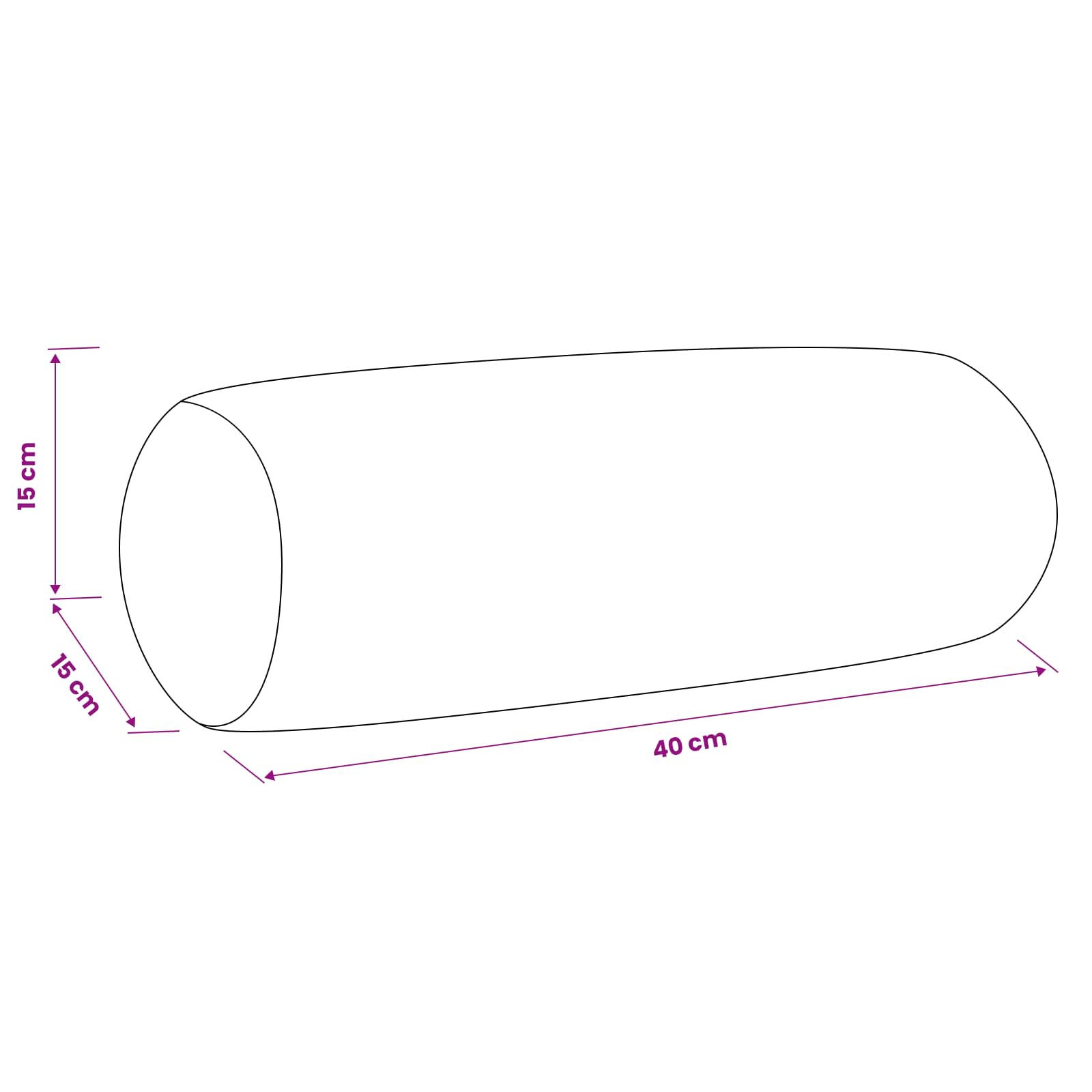 Párna huzat 2 pcs heerlen sötétzöld ø 15 x 40 cm bouclé