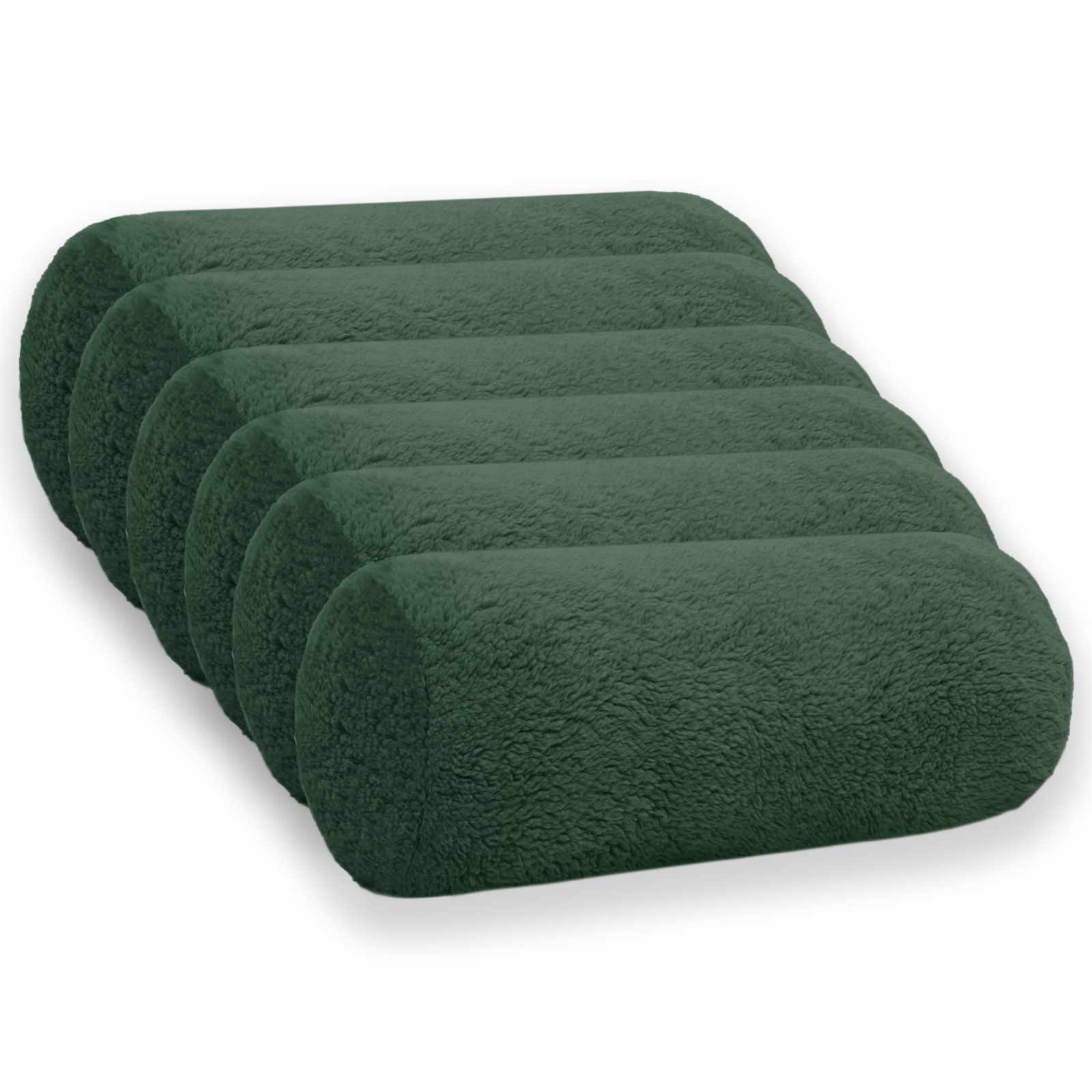 Párna huzat 6 pcs heerlen sötétzöld ø 15 x 40 cm bouclé