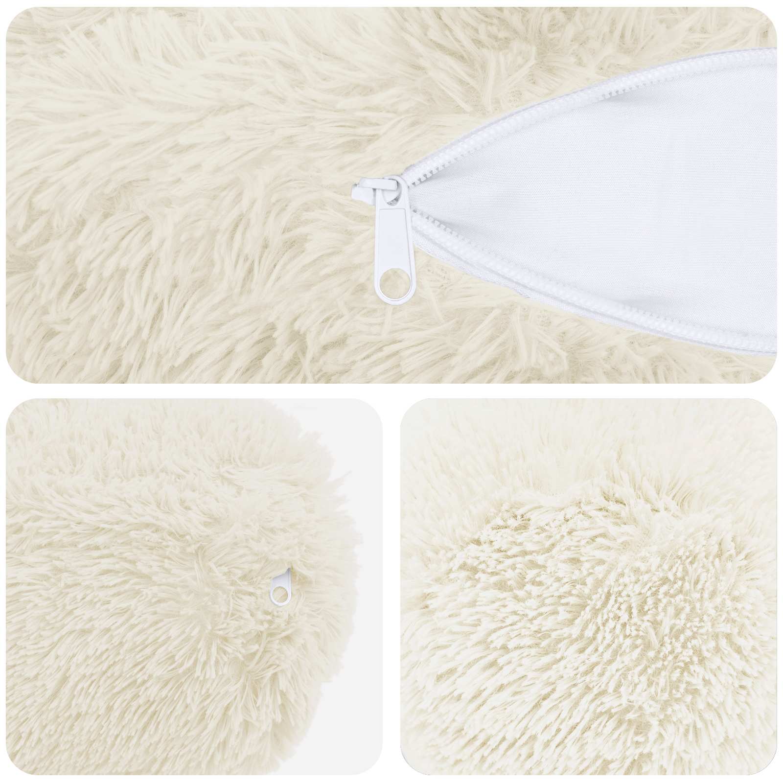 Párna huzat 2 pcs heerlen fehér ø 15 x 40 cm pv mikroplüss