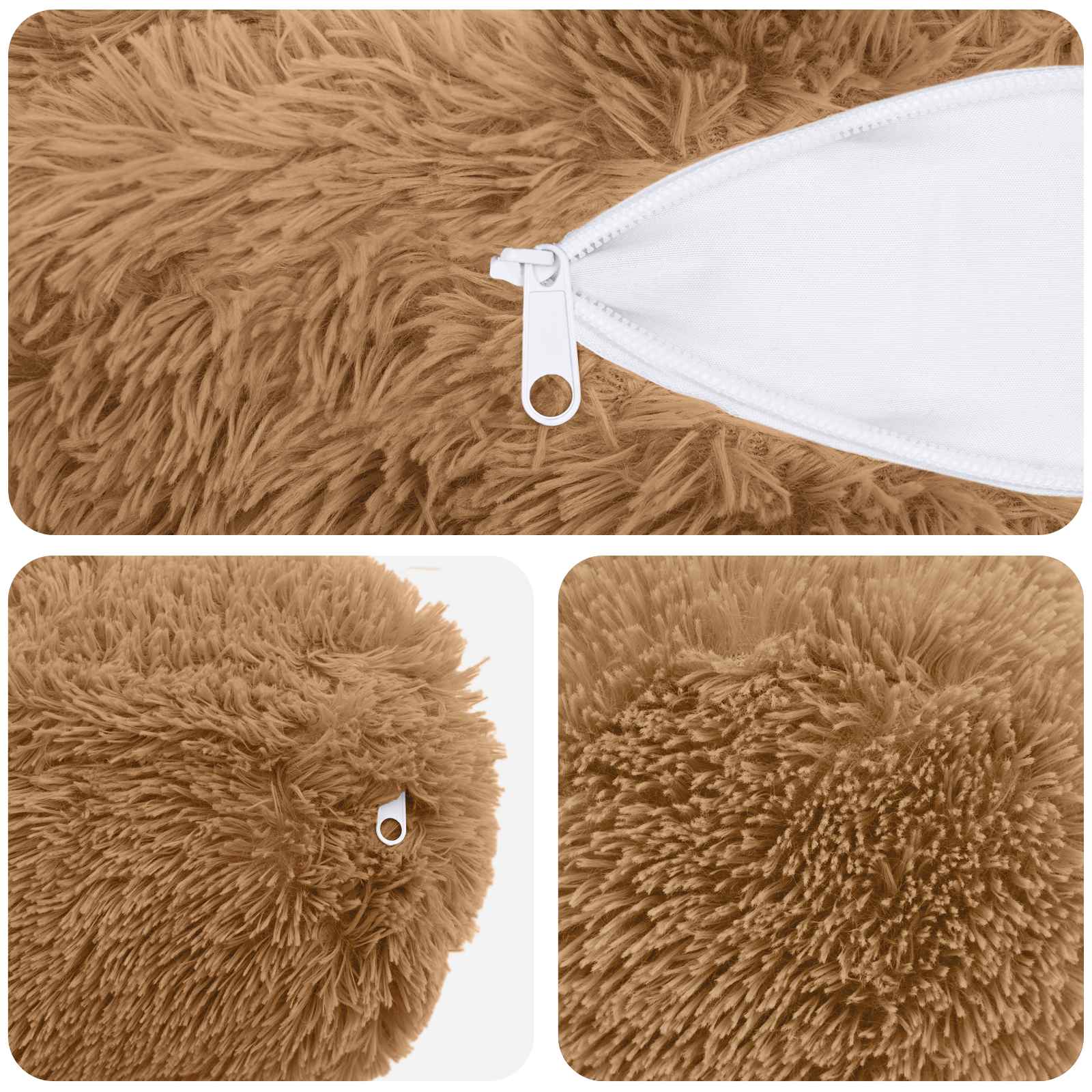 Párna huzat 6 pcs heerlen tópszínű ø 15 x 40 cm pv mikroplüss