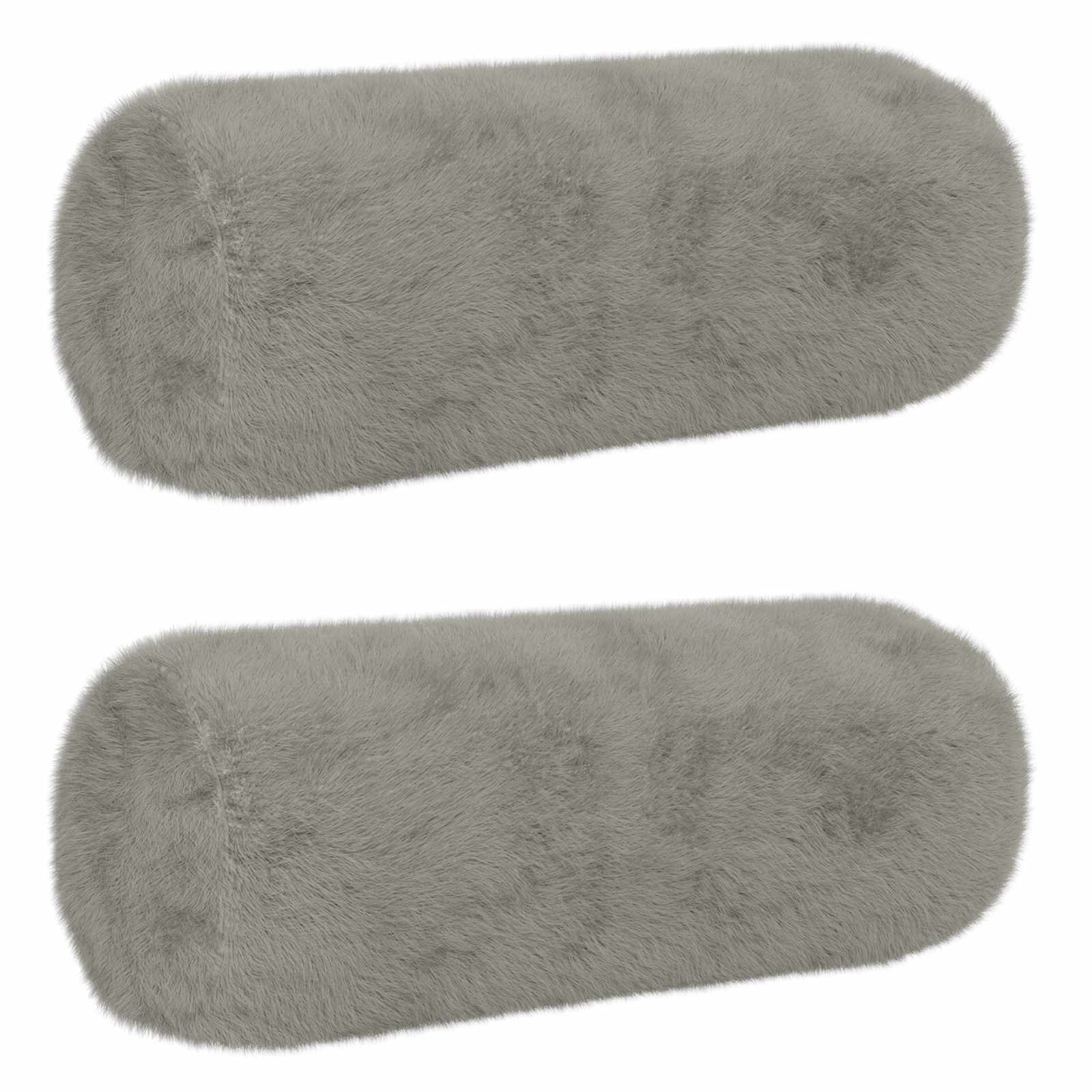 Párna huzat 2 db heerlen világosszürke ø 15 x 40 cm műnyúl szőr