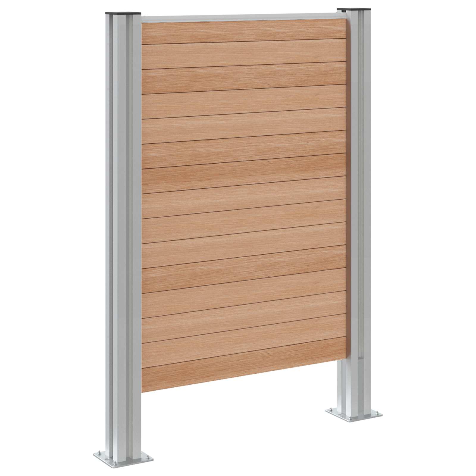 Hulladék gyűjtő kerítés barna 85 x 12 x 115 cm alumínium és wpc