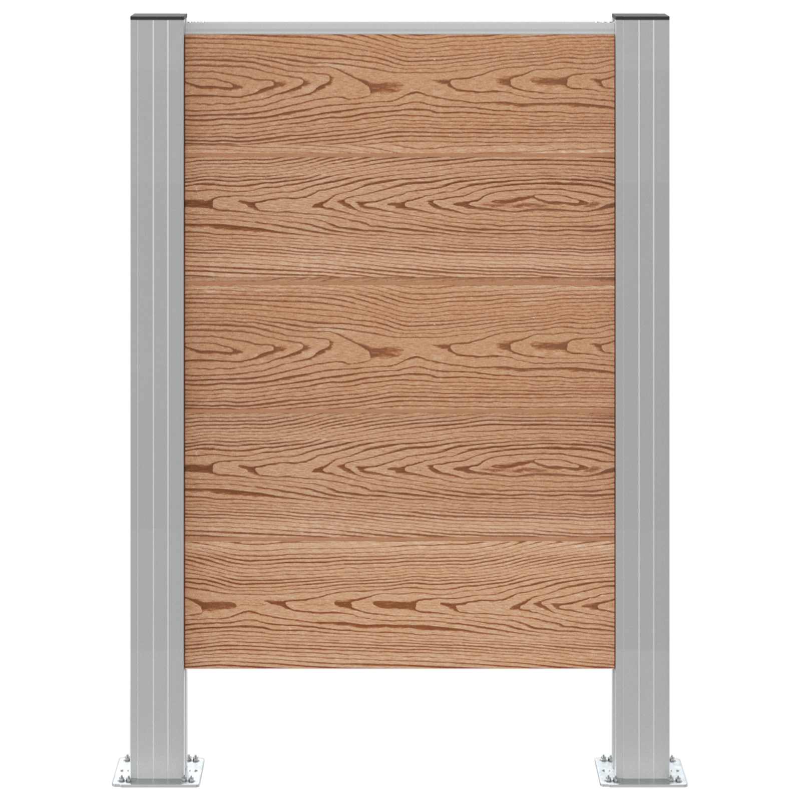 Hulladék gyűjtő kerítés barna 85 x 12 x 115 cm alumínium és wpc