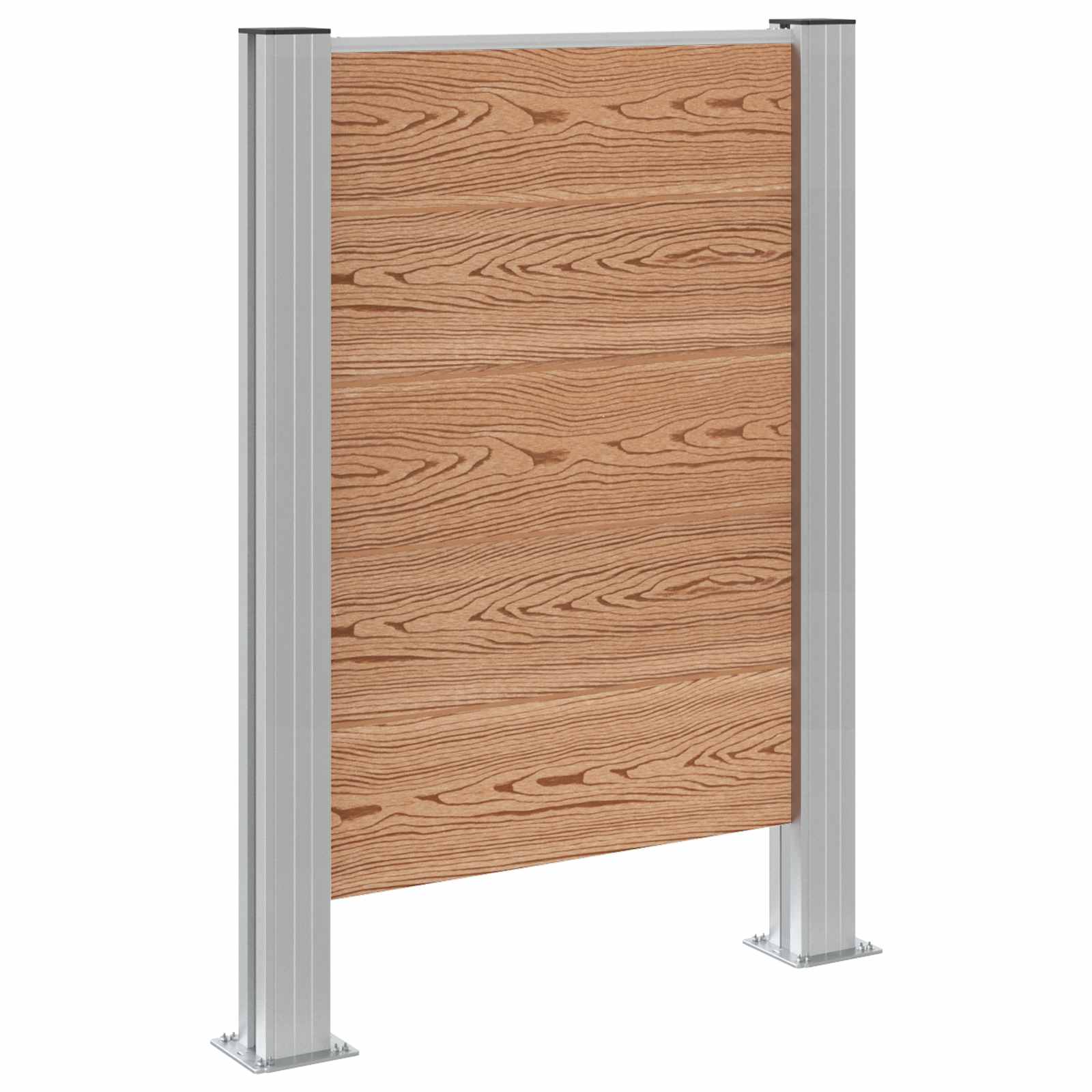 Hulladék gyűjtő kerítés barna 85 x 12 x 115 cm alumínium és wpc