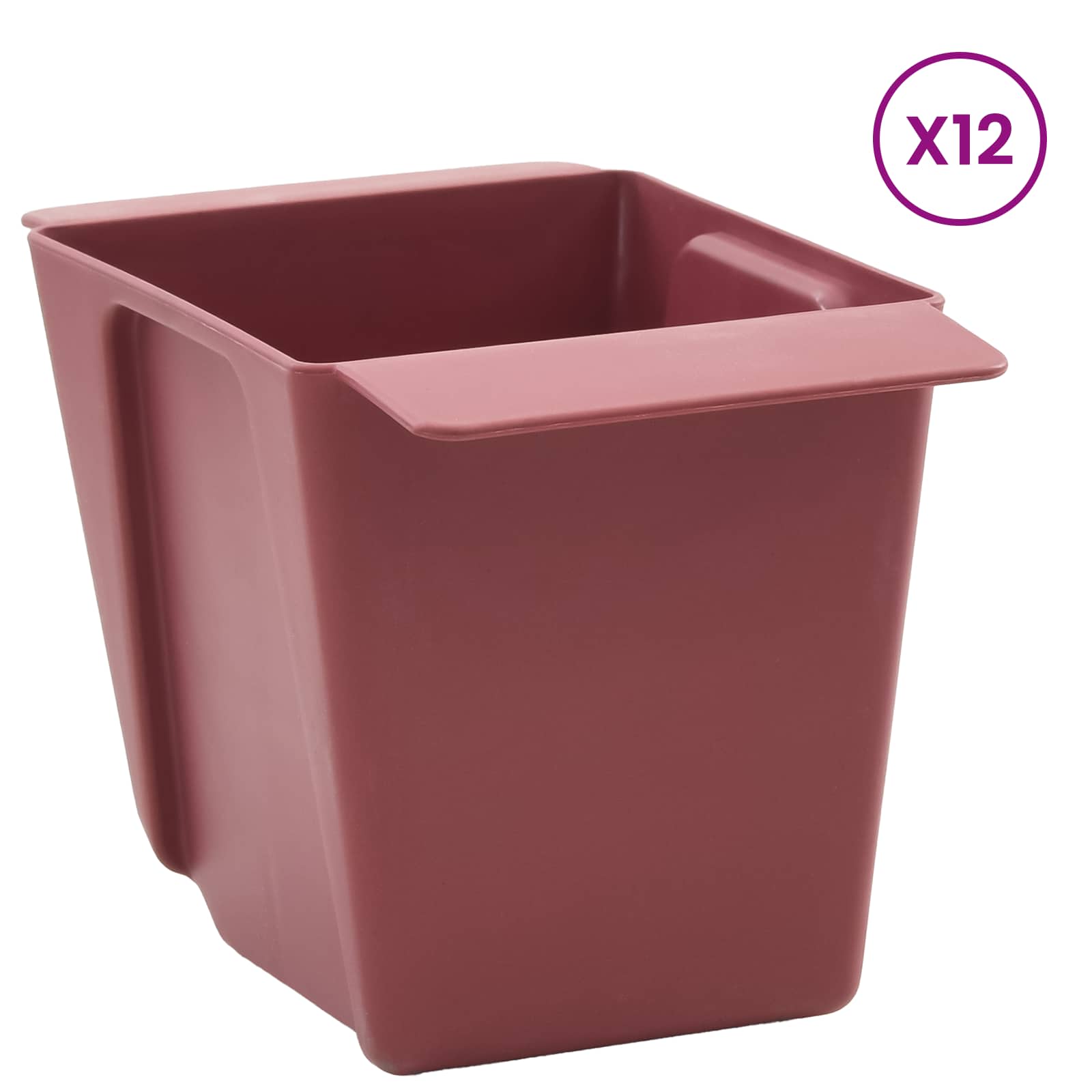 Virágboxok euro raklapokhoz 12 pcs barna 14 x 9 x 9,5 cm