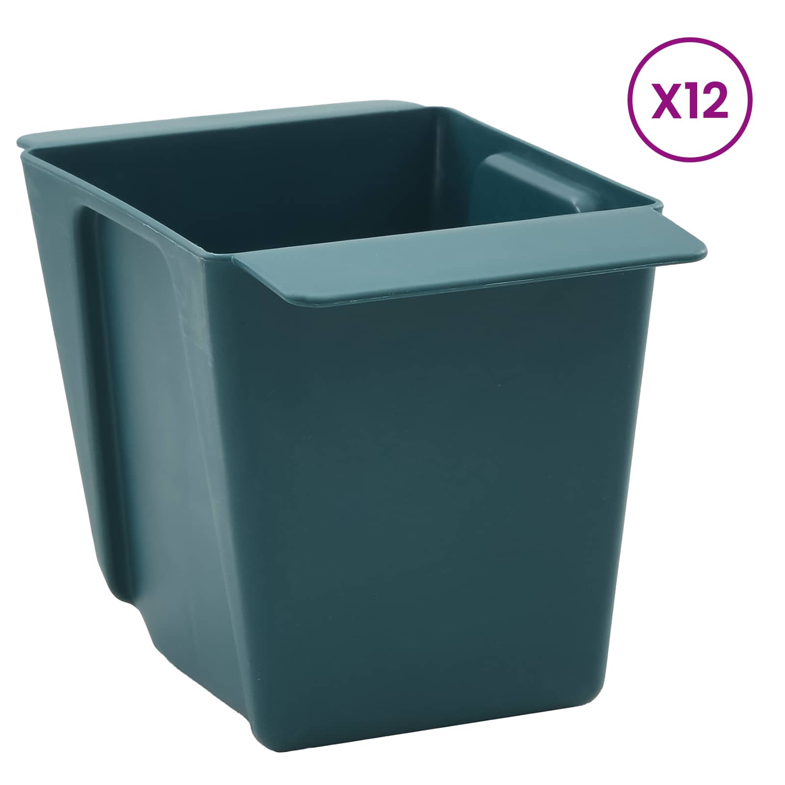 Virágboxok euro raklapokhoz 12 pcs zöld 14 x 9 x 9,5 cm