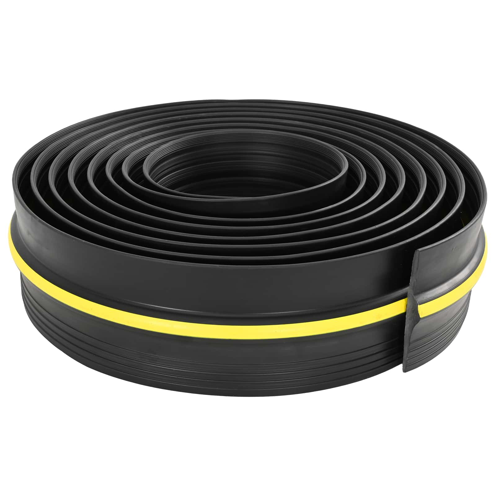 Garázspadló tömítés fekete és sárga 12 x 90 mm 5,5 m pvc