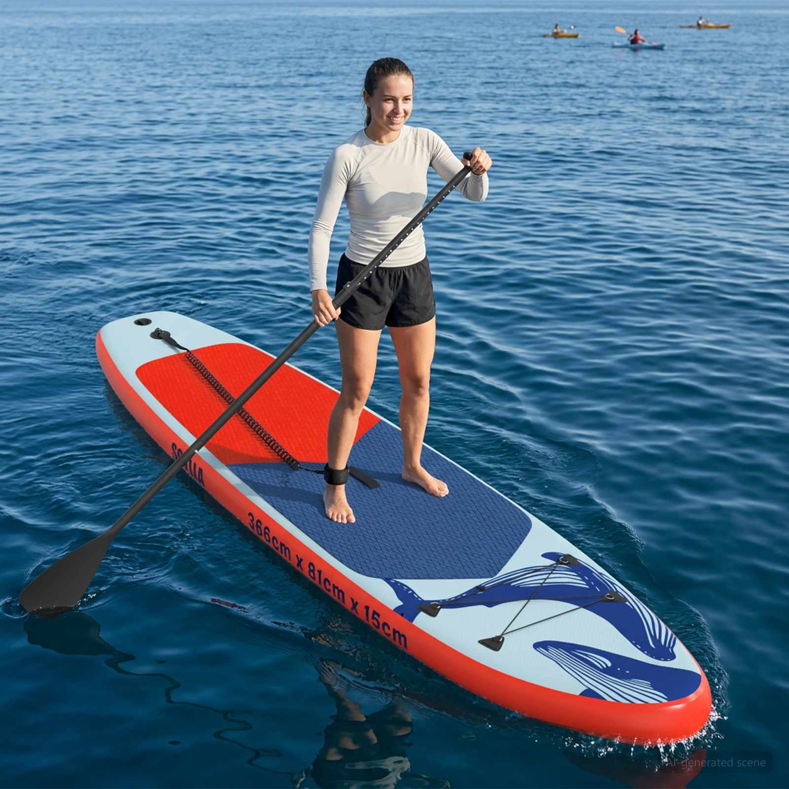 Felfújható stand up paddle board scylla 366 x 81 x 15 cm kék