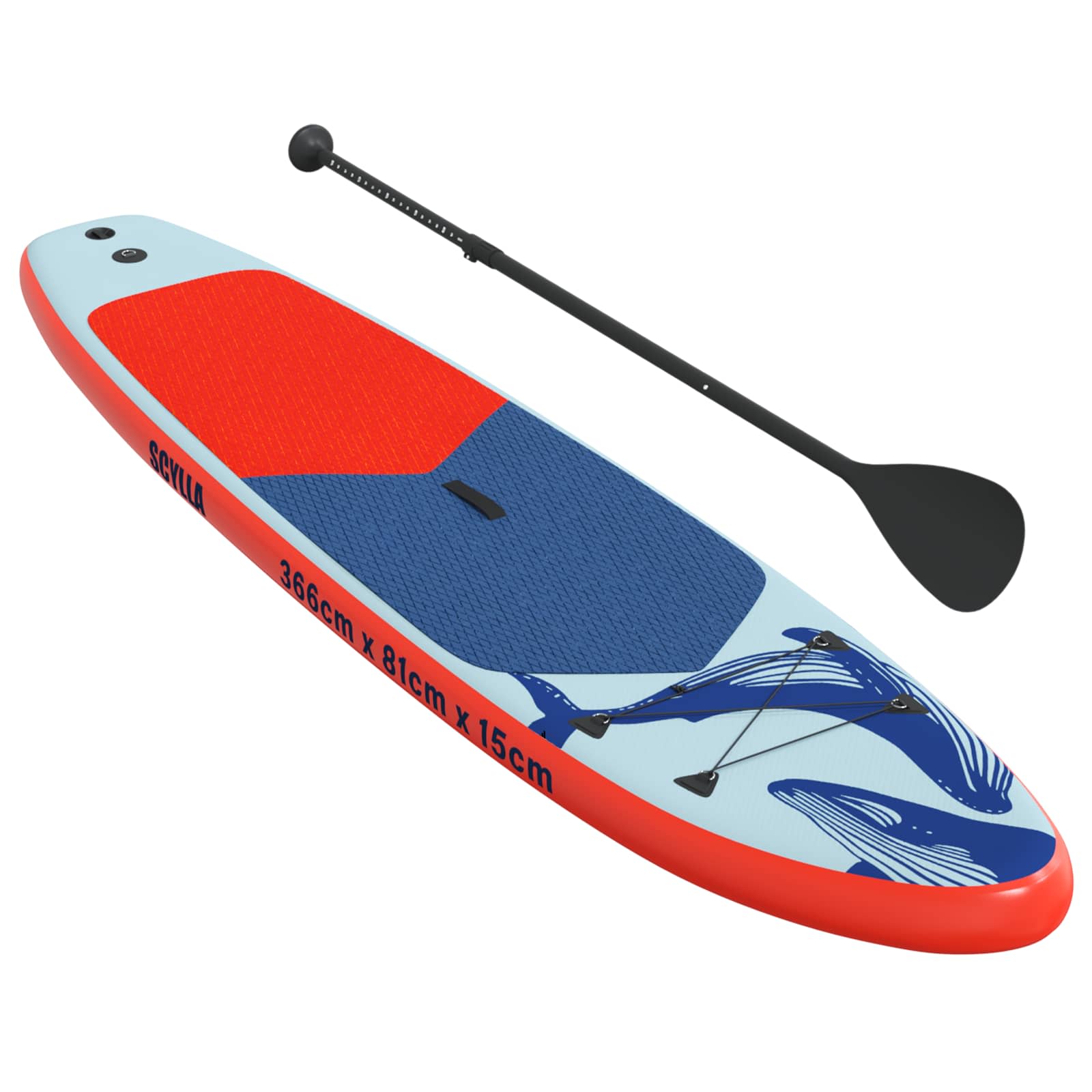 Felfújható stand up paddle board scylla 366 x 81 x 15 cm kék