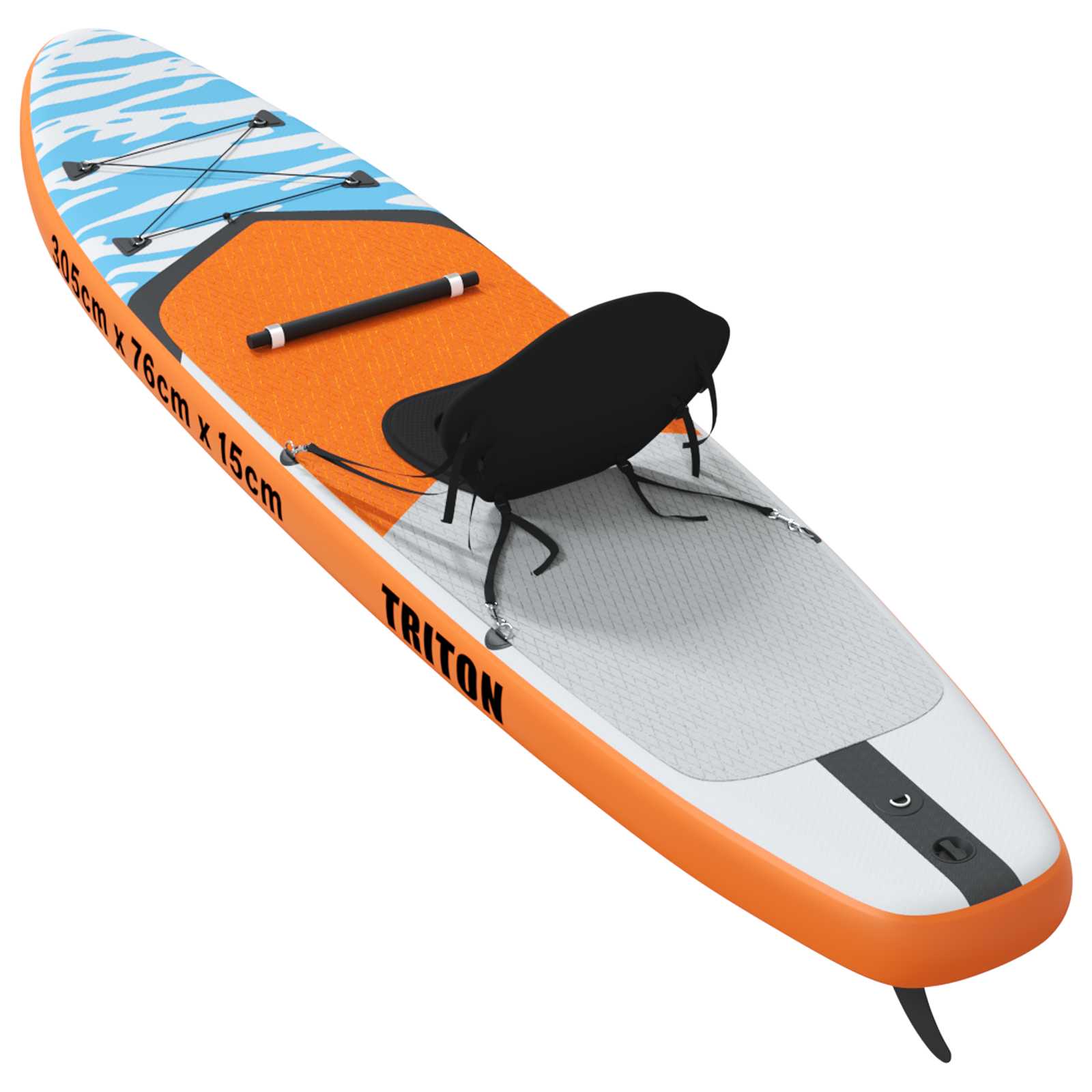 Sup tábla ülőhellyel 2 az 1-ben triton 305 x 76 x 15 cm kék