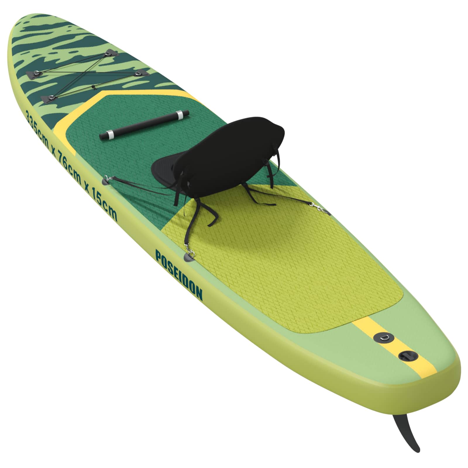 Sup tábla ülőhellyel 2 az 1-ben poseidon 335 x 76 x 15 cm zöld