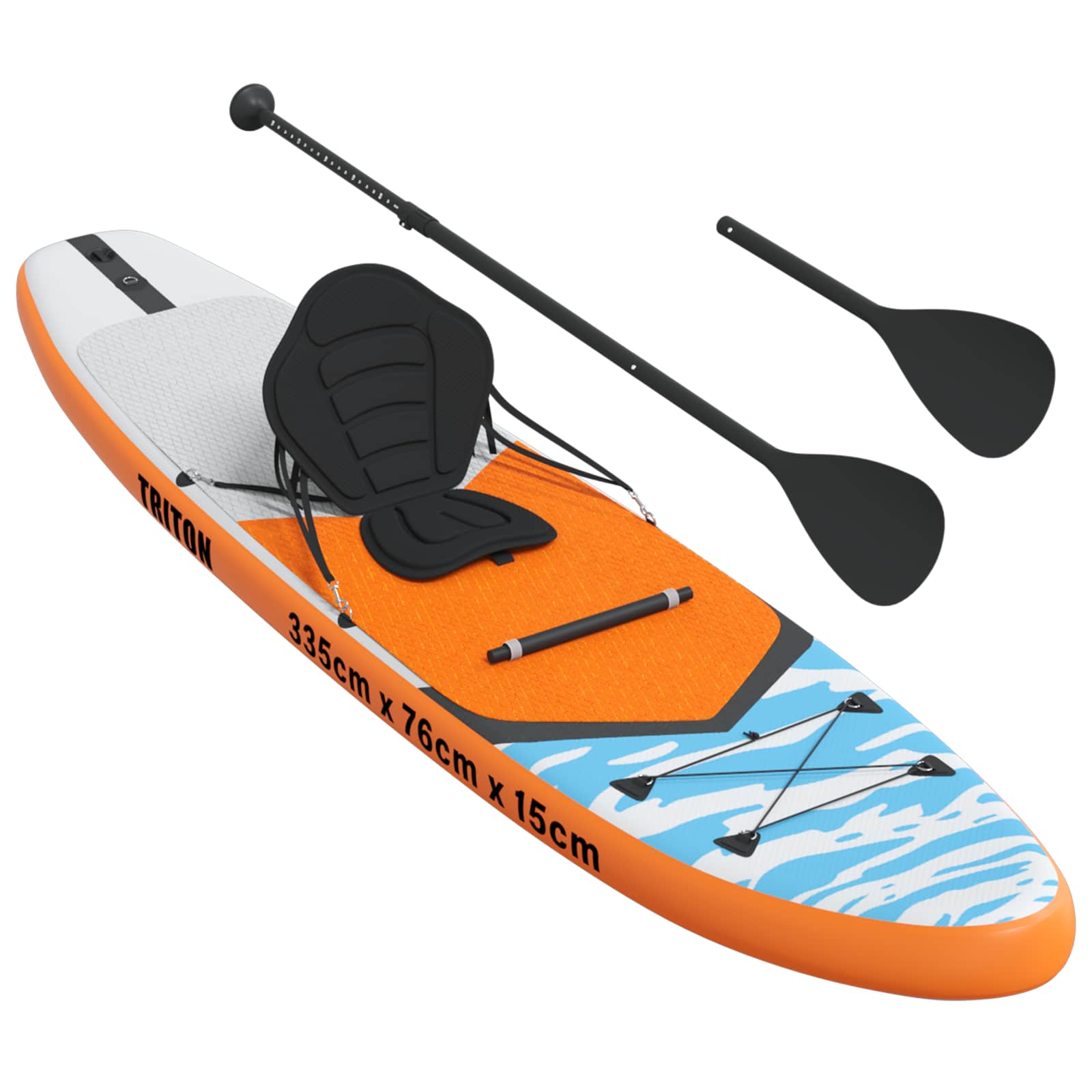 Sup tábla ülőhellyel 2 az 1-ben triton 335 x 76 x 15 cm kék
