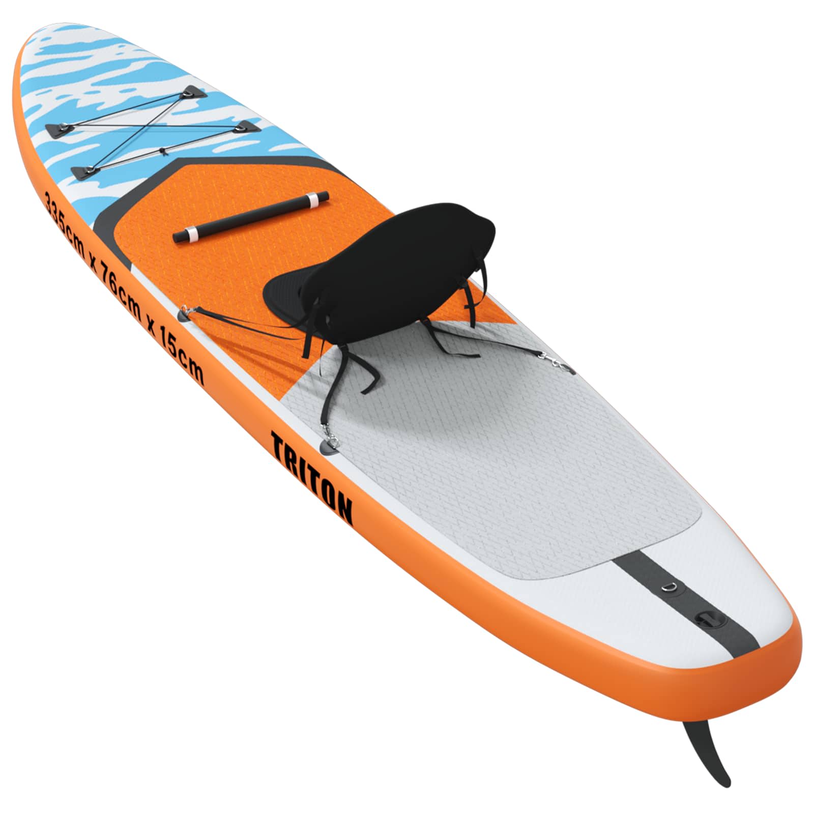 Sup tábla ülőhellyel 2 az 1-ben triton 335 x 76 x 15 cm kék