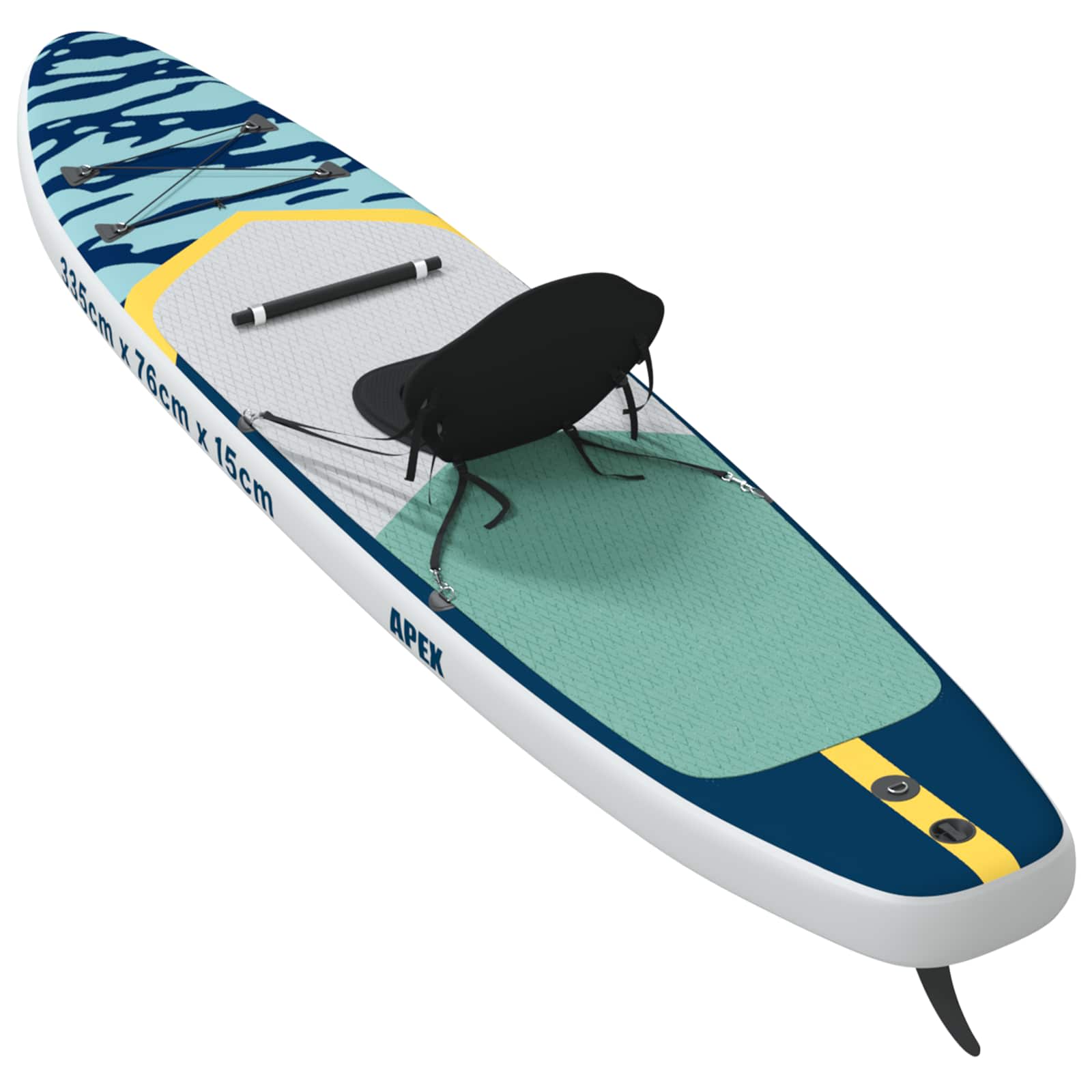 Sup tábla ülőhellyel 2 az 1-ben apex 335 x 76 x 15 cm kék
