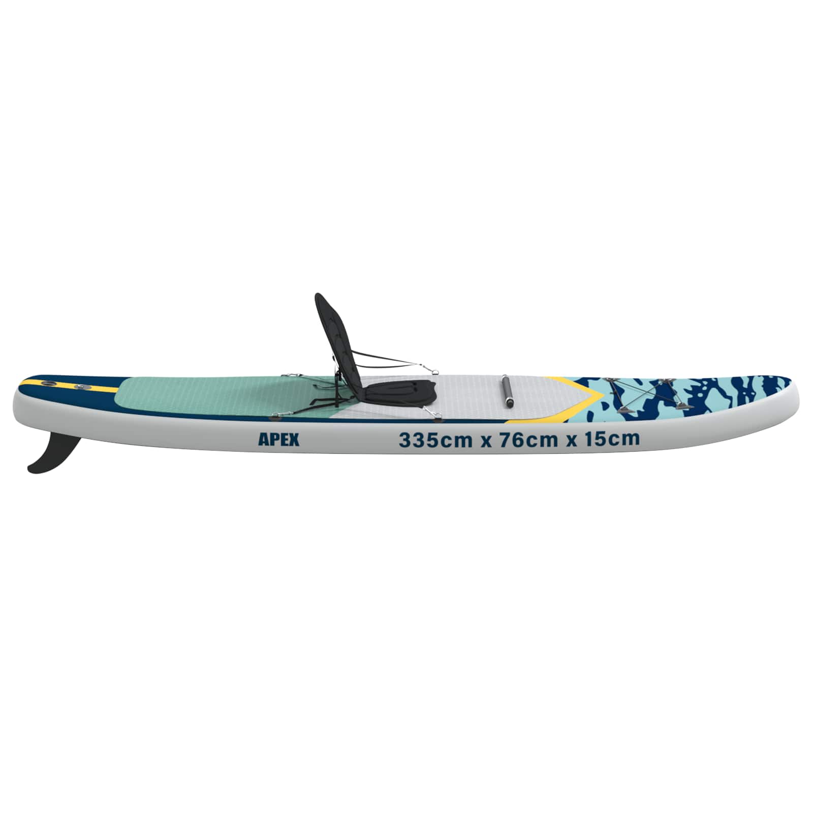 Sup tábla ülőhellyel 2 az 1-ben apex 335 x 76 x 15 cm kék