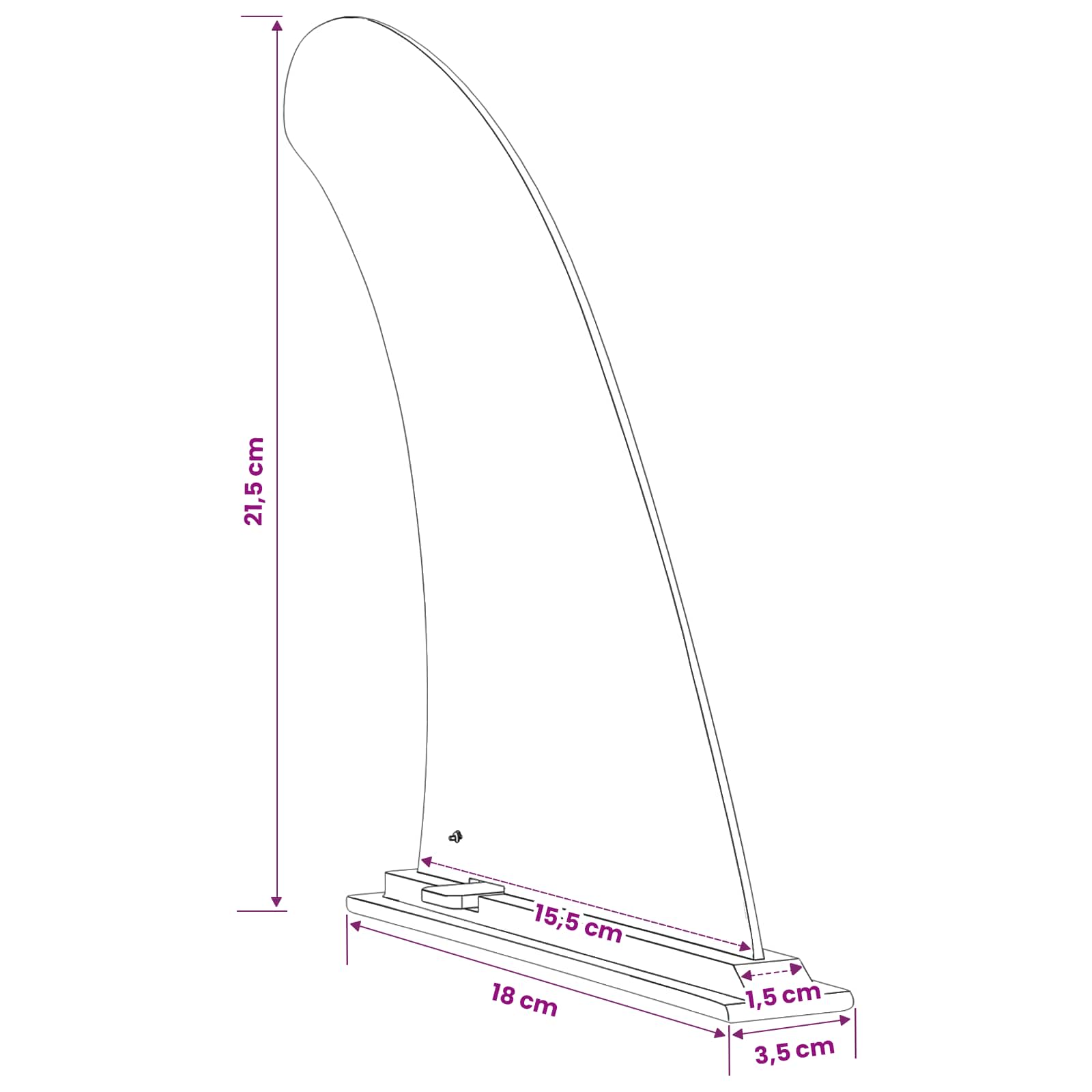 Sup uszony 3,5 x 18 x 21,5 cm nylon fekete