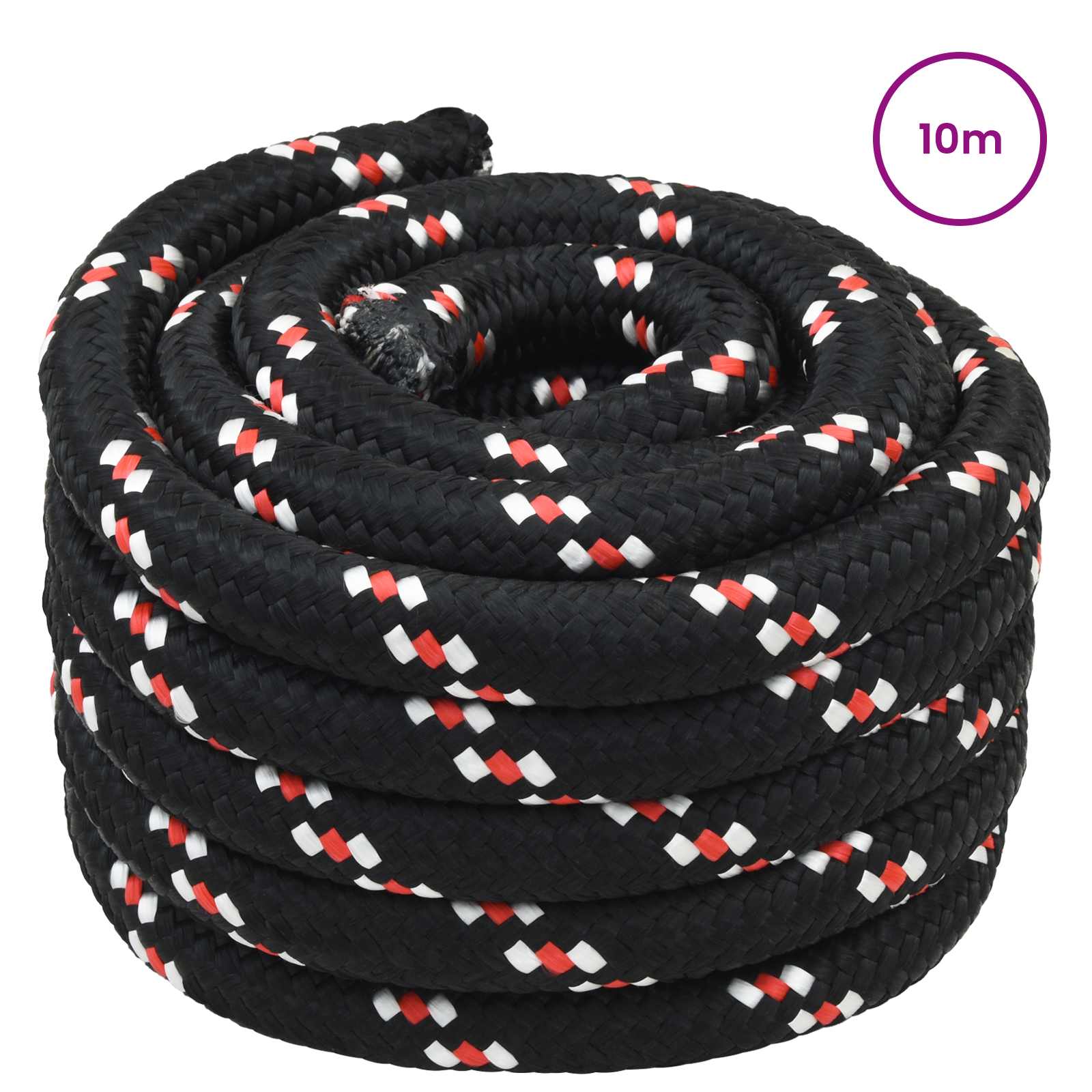 Csónak kötél fekete pp