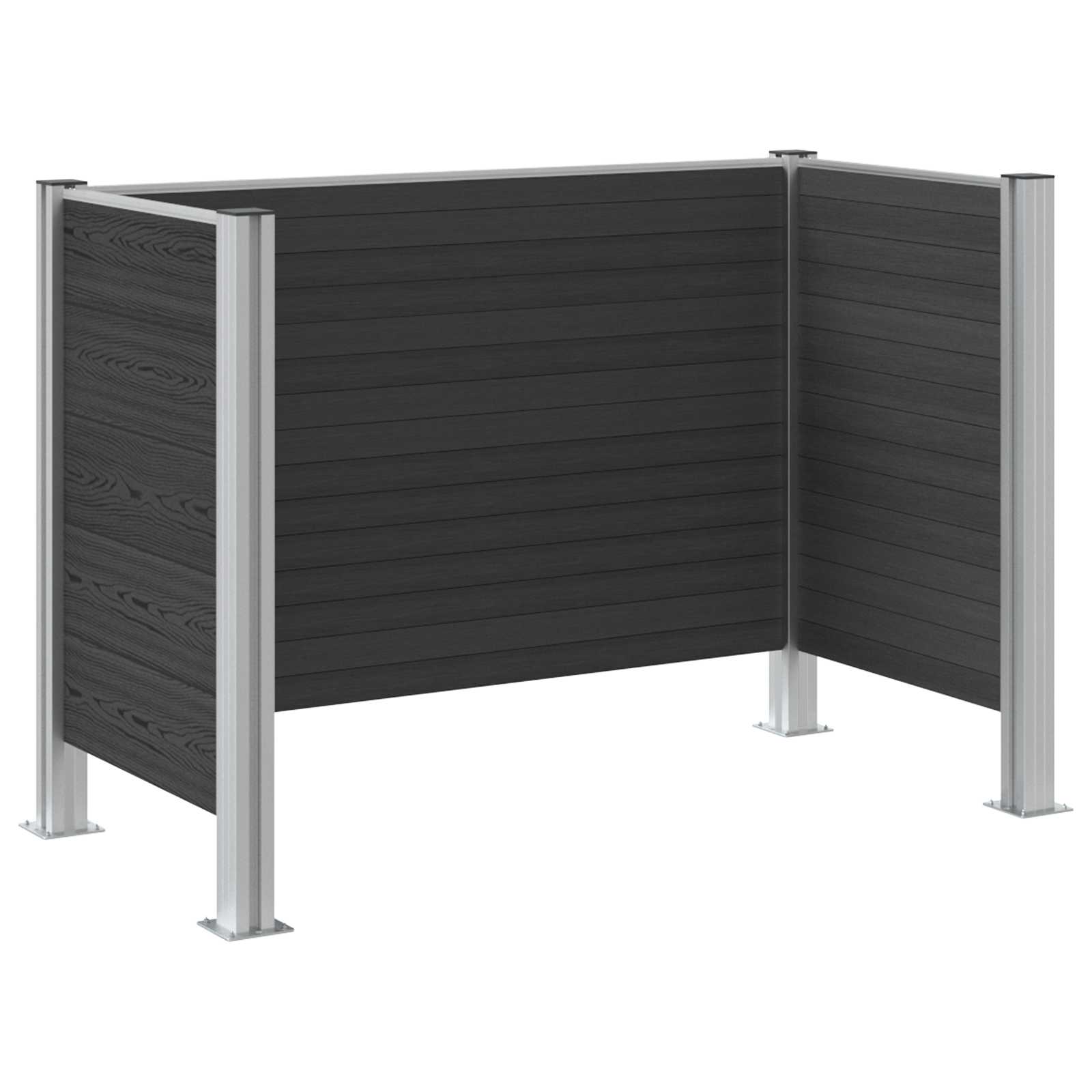 Hulladék gyűjtő kerítés szürke 161 x 85 x 115 cm