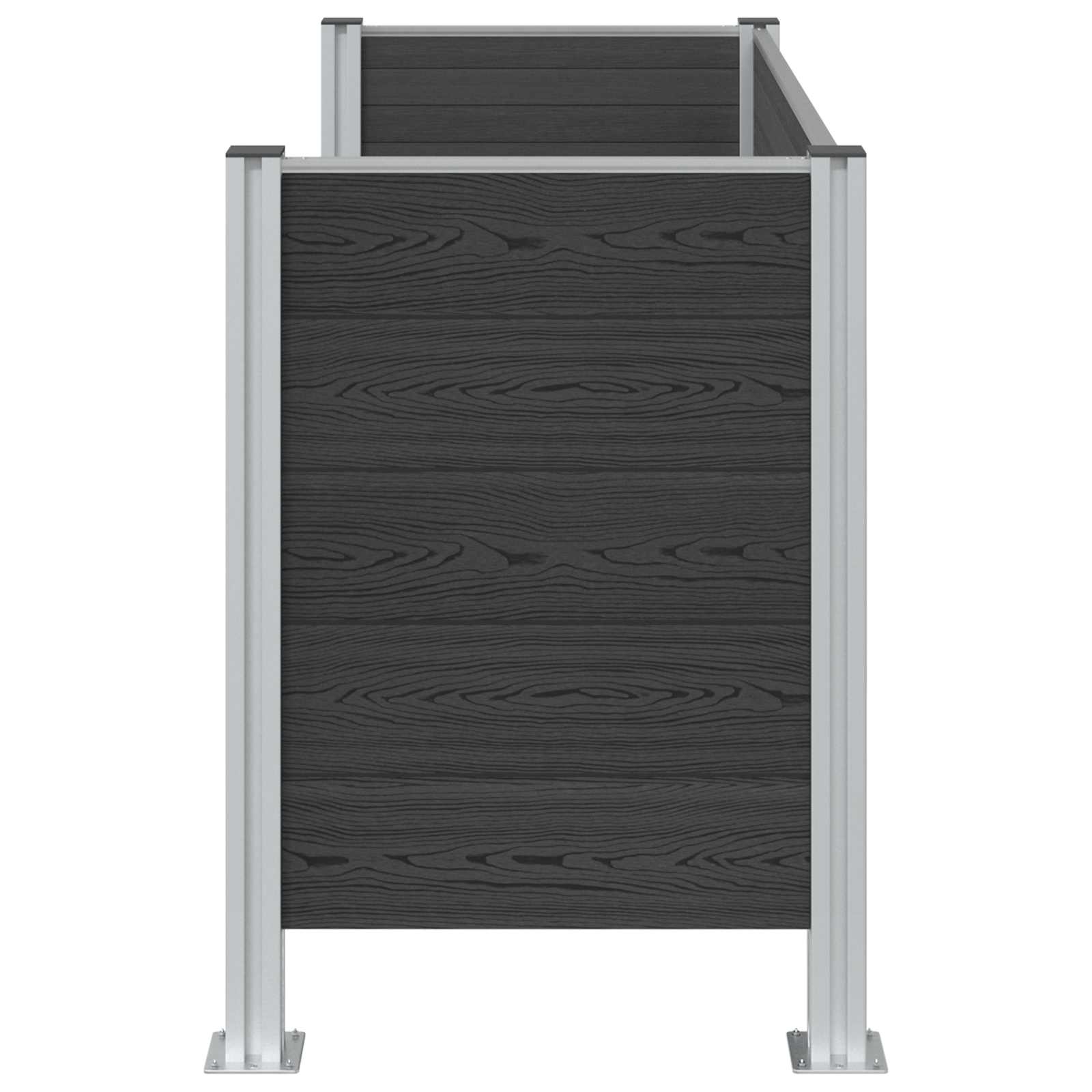 Hulladék gyűjtő kerítés szürke 161 x 85 x 115 cm