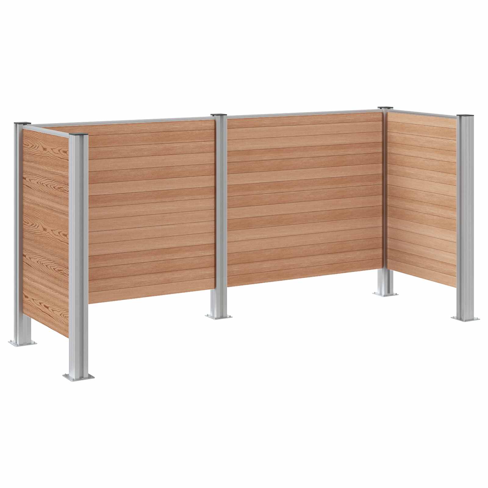 Hulladék gyűjtő kerítés barna 237 x 85 x 115 cm