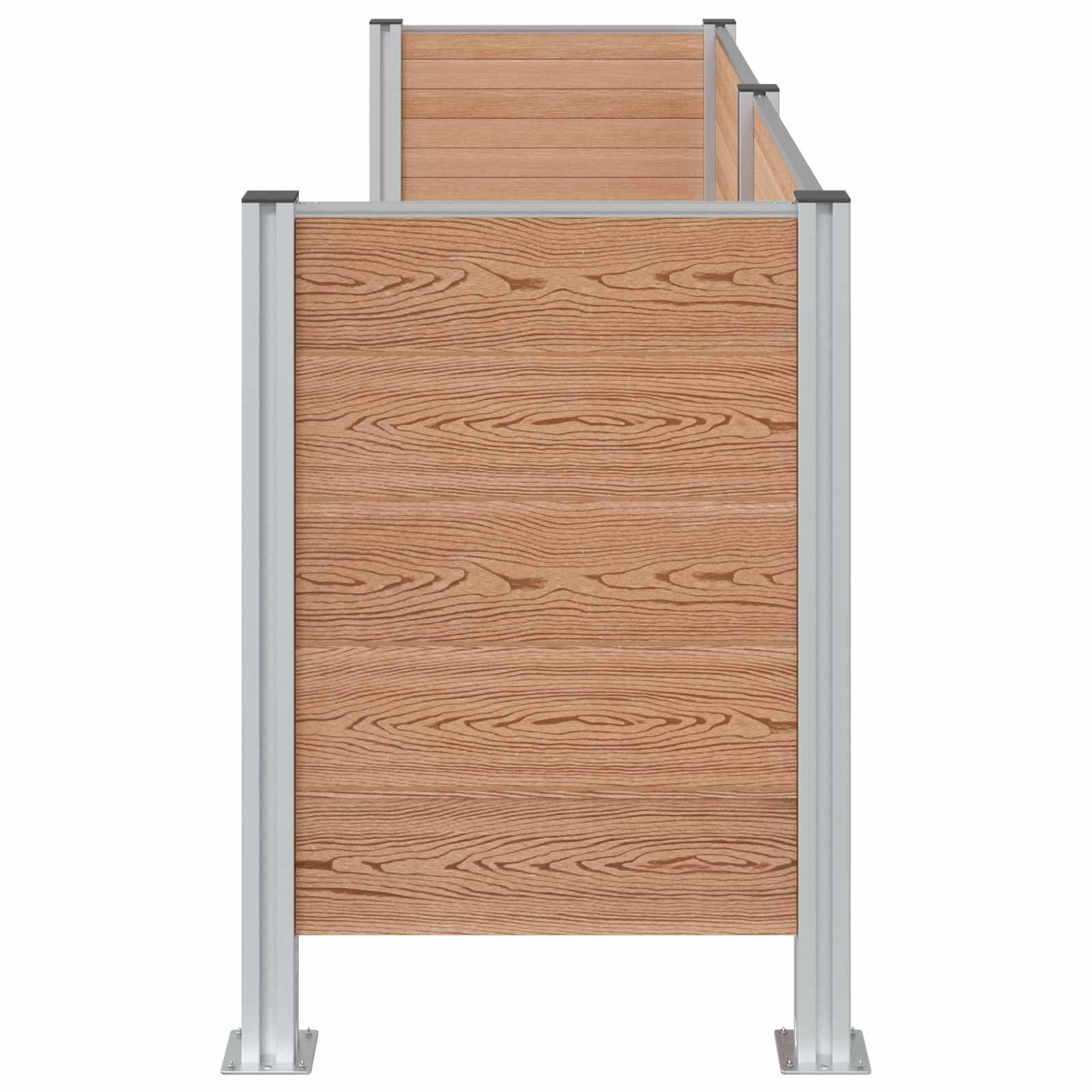 Hulladék gyűjtő kerítés barna 237 x 85 x 115 cm