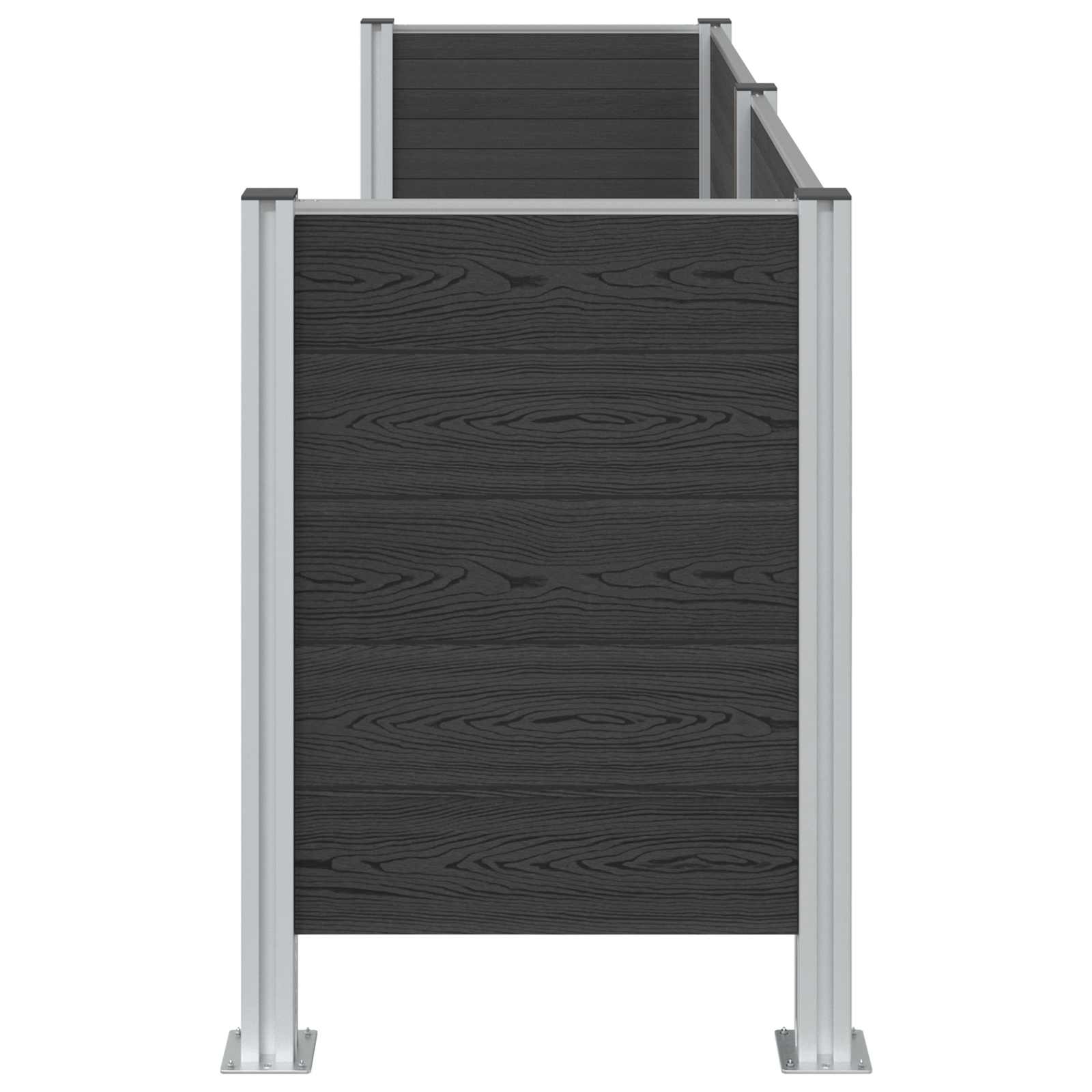 Hulladék gyűjtő kerítés szürke 237 x 85 x 115 cm