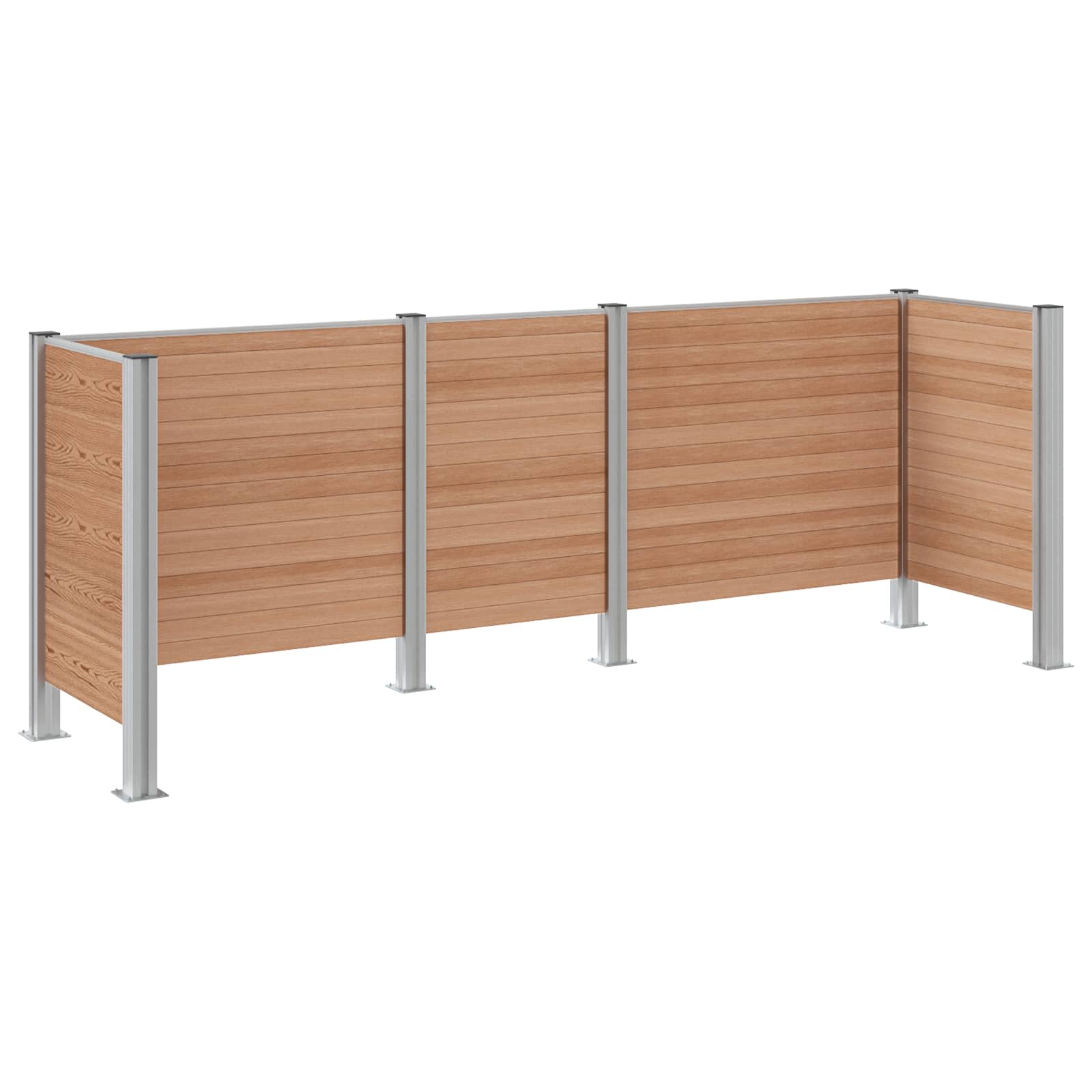 Hulladék gyűjtő kerítés barna 315 x 85 x 115 cm