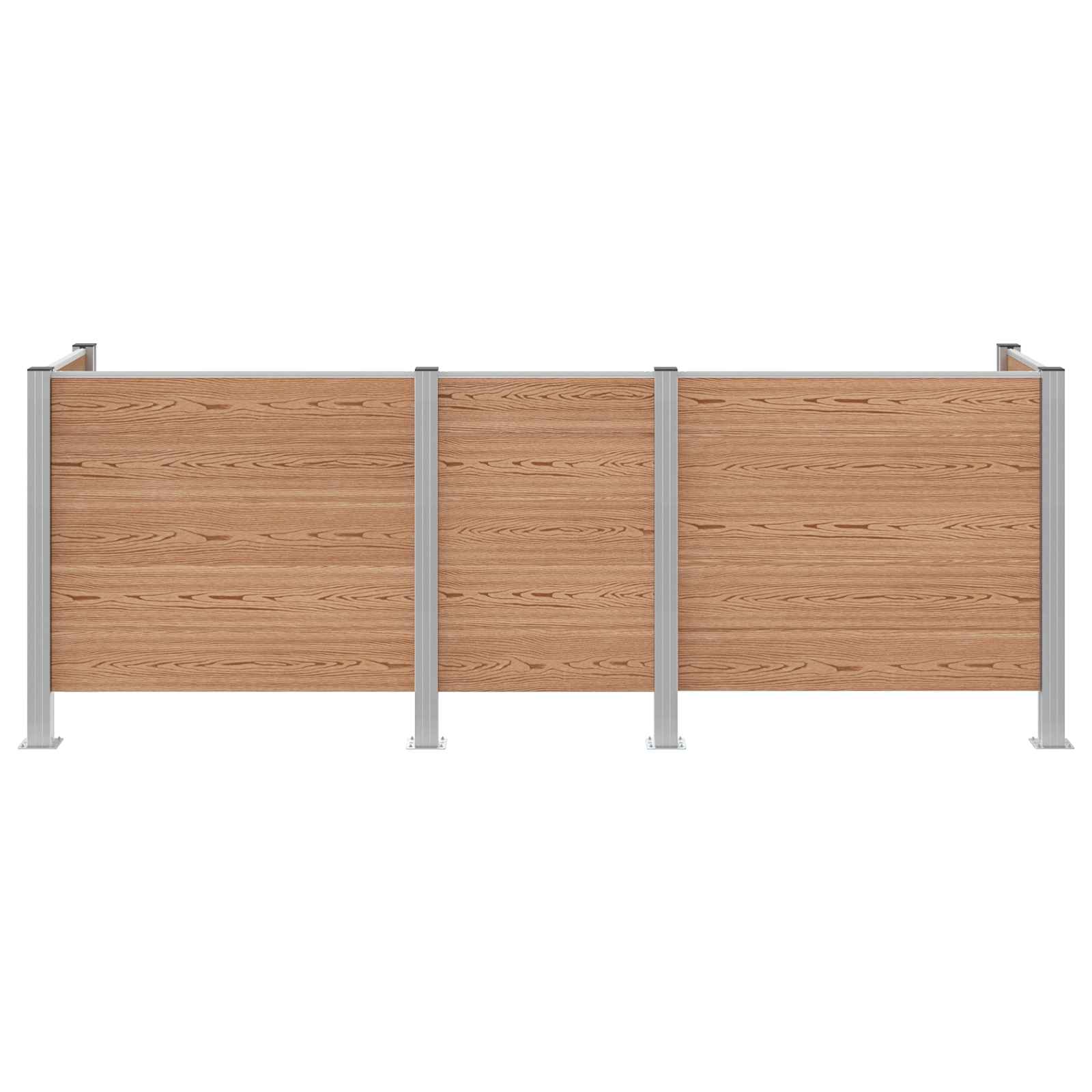 Hulladék gyűjtő kerítés barna 315 x 85 x 115 cm