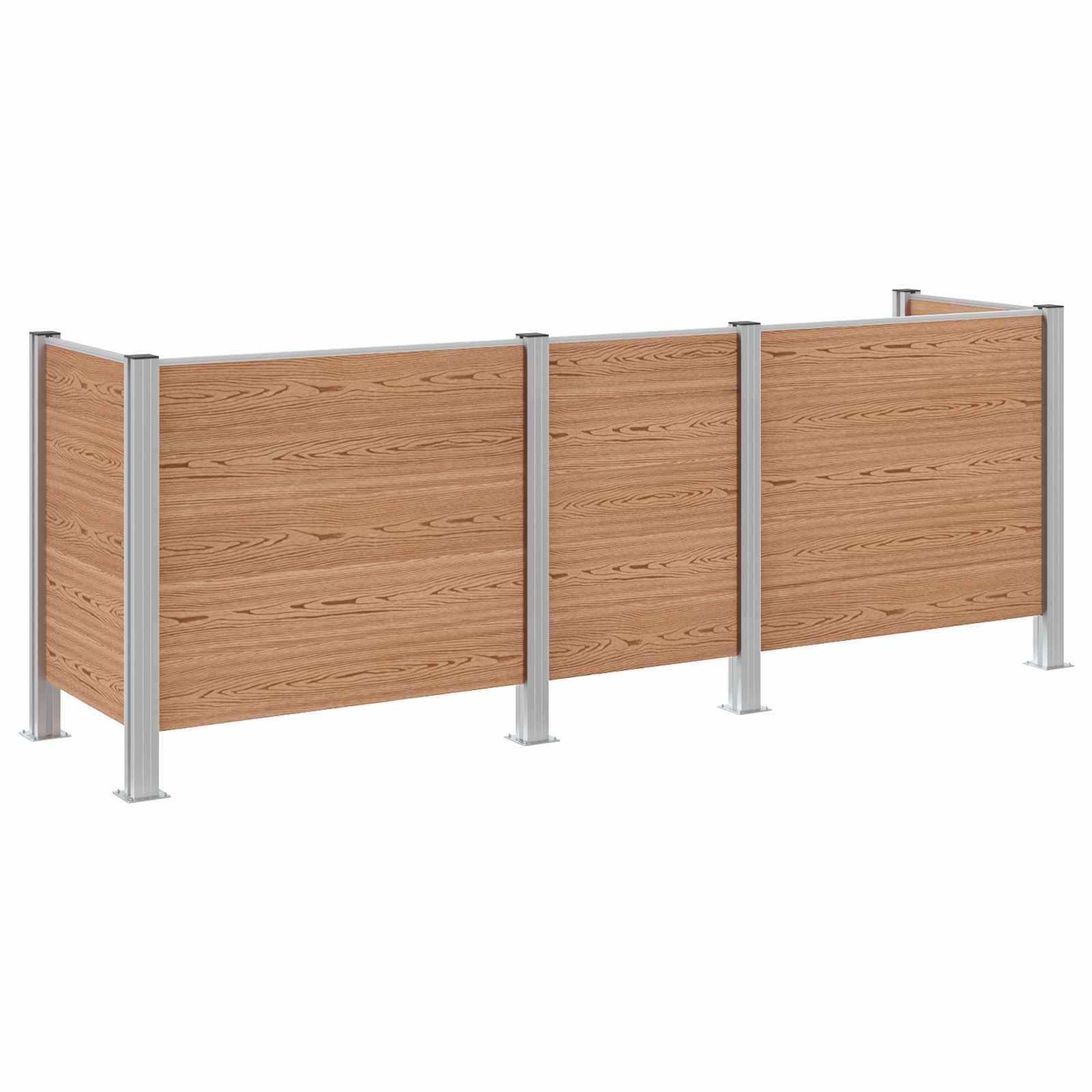 Hulladék gyűjtő kerítés barna 315 x 85 x 115 cm