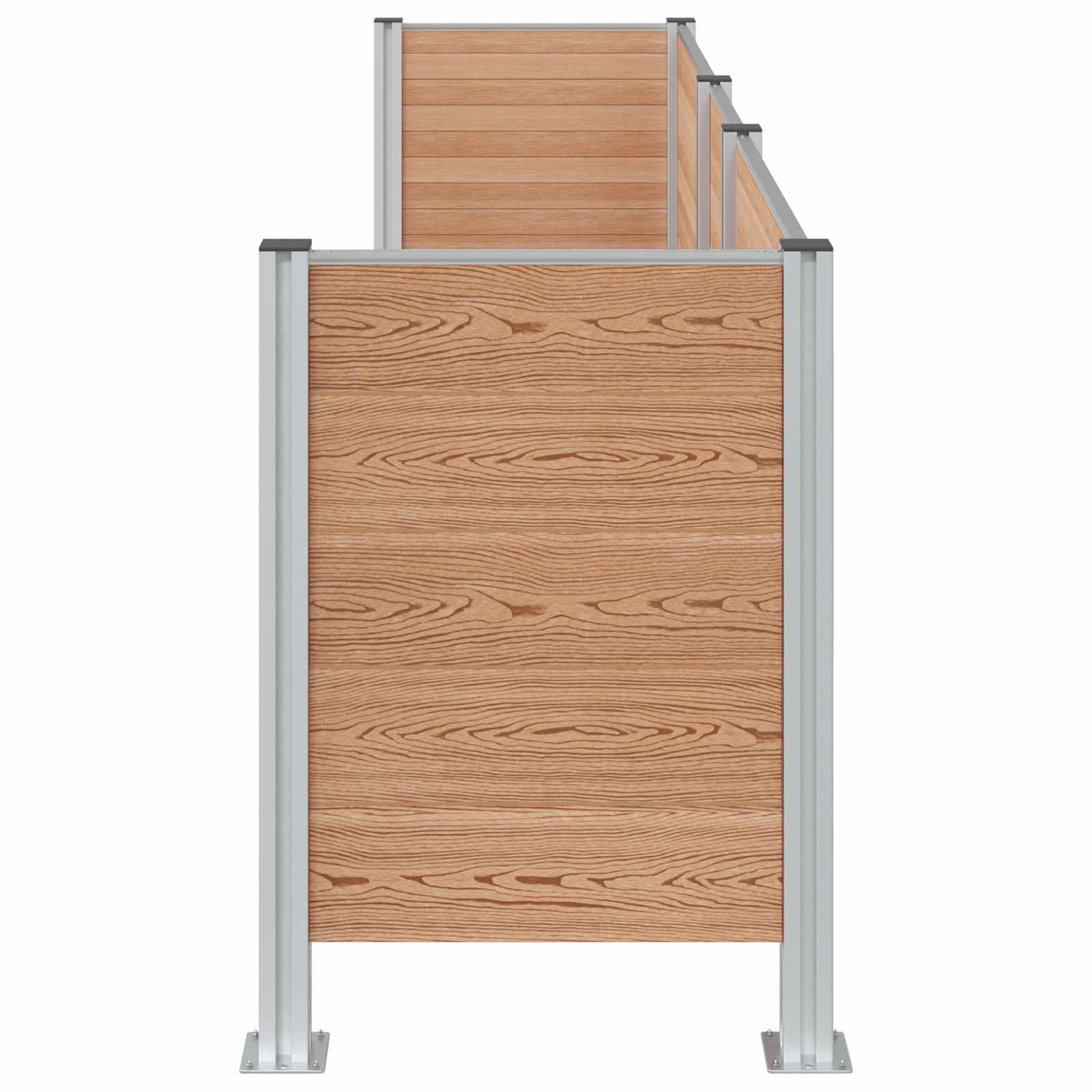 Hulladék gyűjtő kerítés barna 315 x 85 x 115 cm