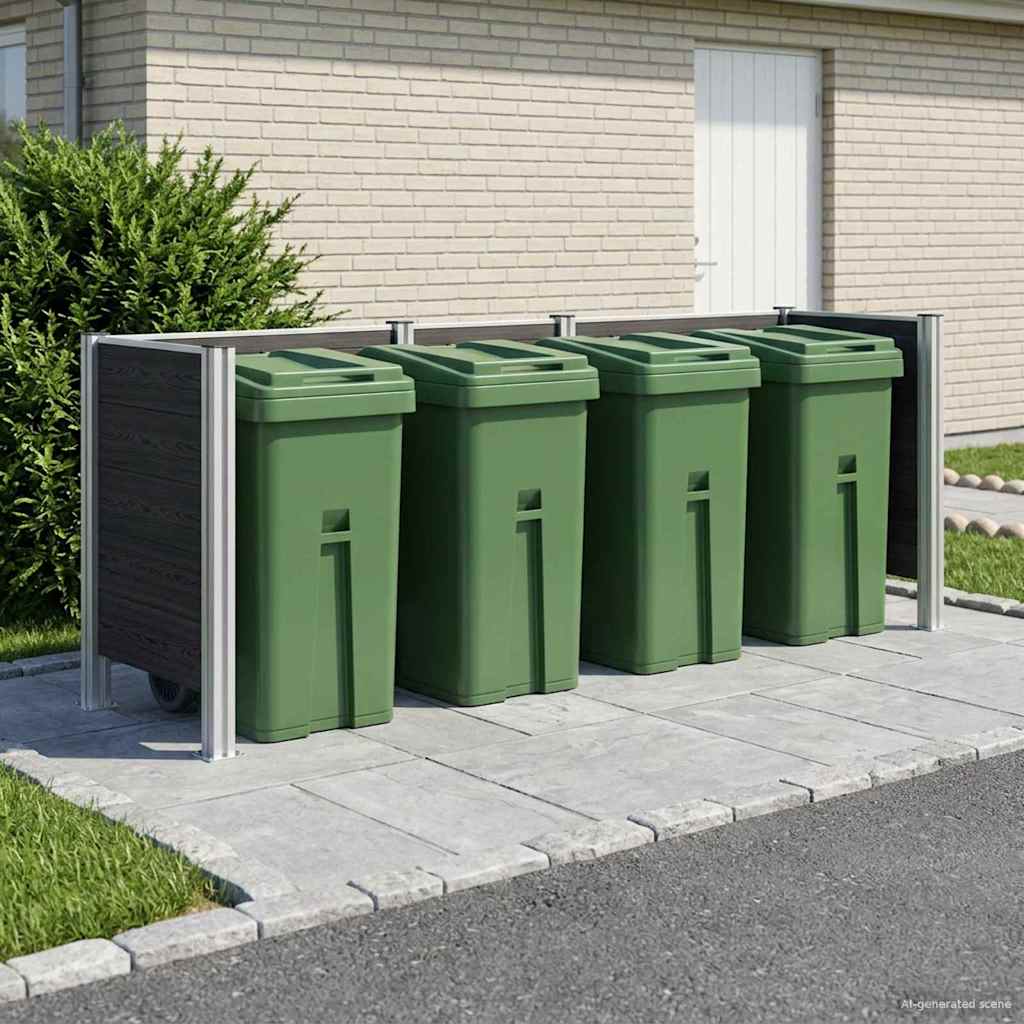 Hulladék gyűjtő kerítés szürke 315 x 85 x 115 cm