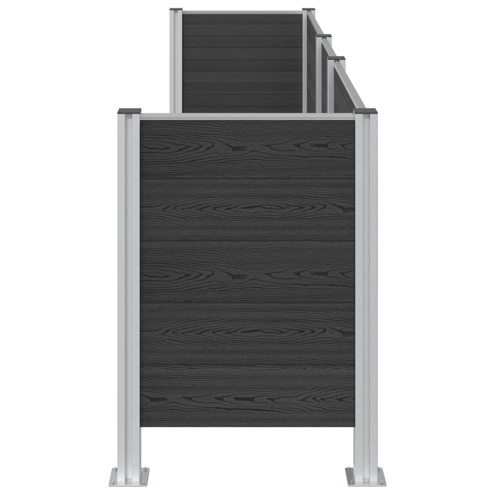 Hulladék gyűjtő kerítés szürke 315 x 85 x 115 cm