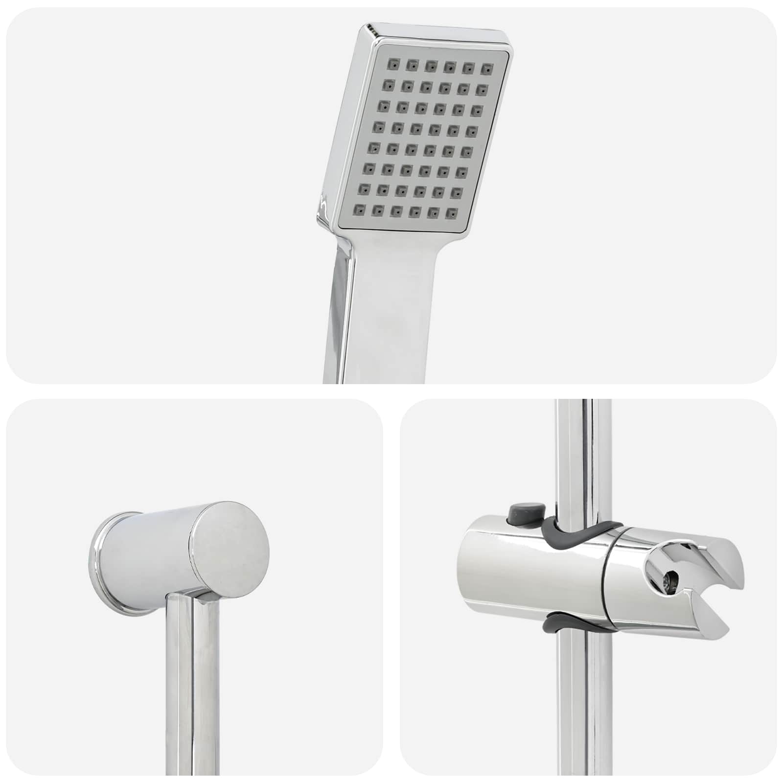 Zuhanyrendszer készlet krómszínű 70 cm rozsdamentes acél