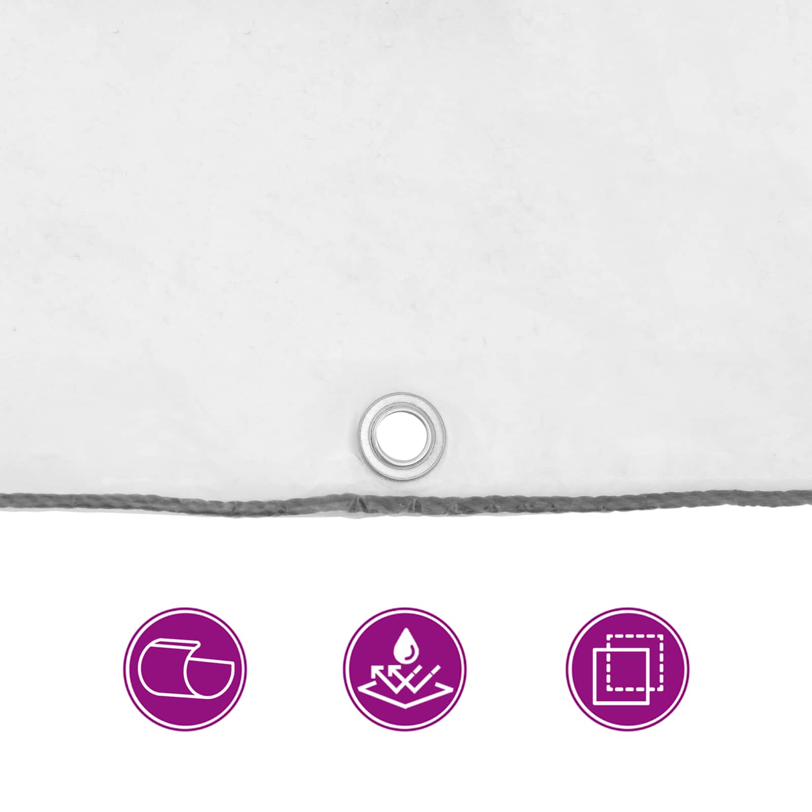 Ponyva fémfülekkel átlátszó 6 x 6 m polietilén