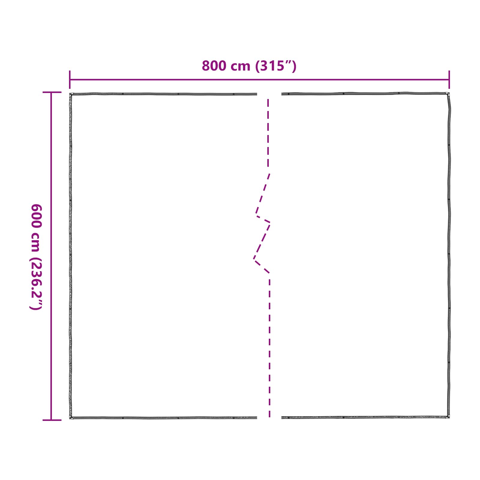 Növényfedező átlátszó 6 x 8 m pe