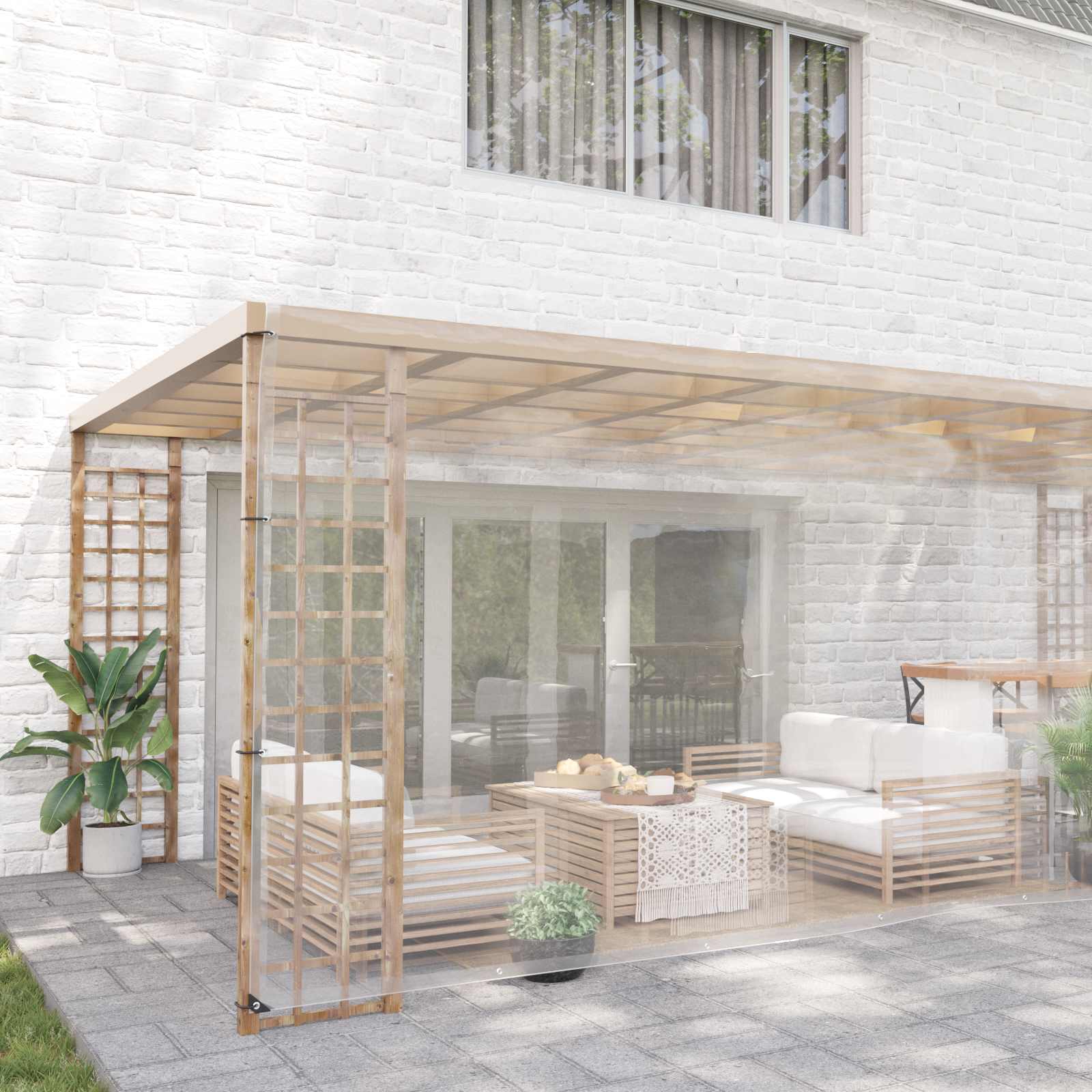 Növényfedező átlátszó 5 x 12 m pvc