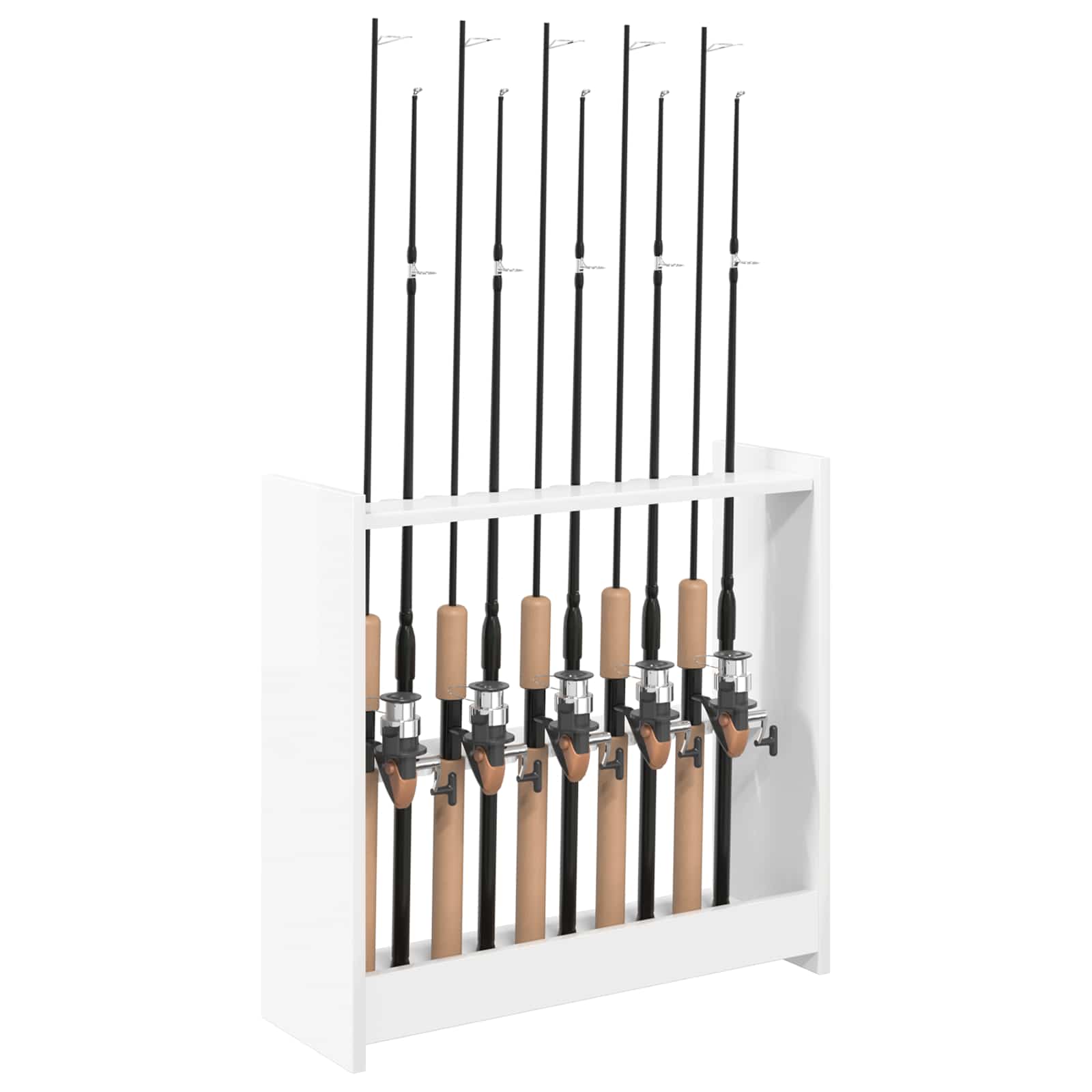 Biliárd dákó állvány szerelt fa 60 x 20 x 57 cm fényes fehér