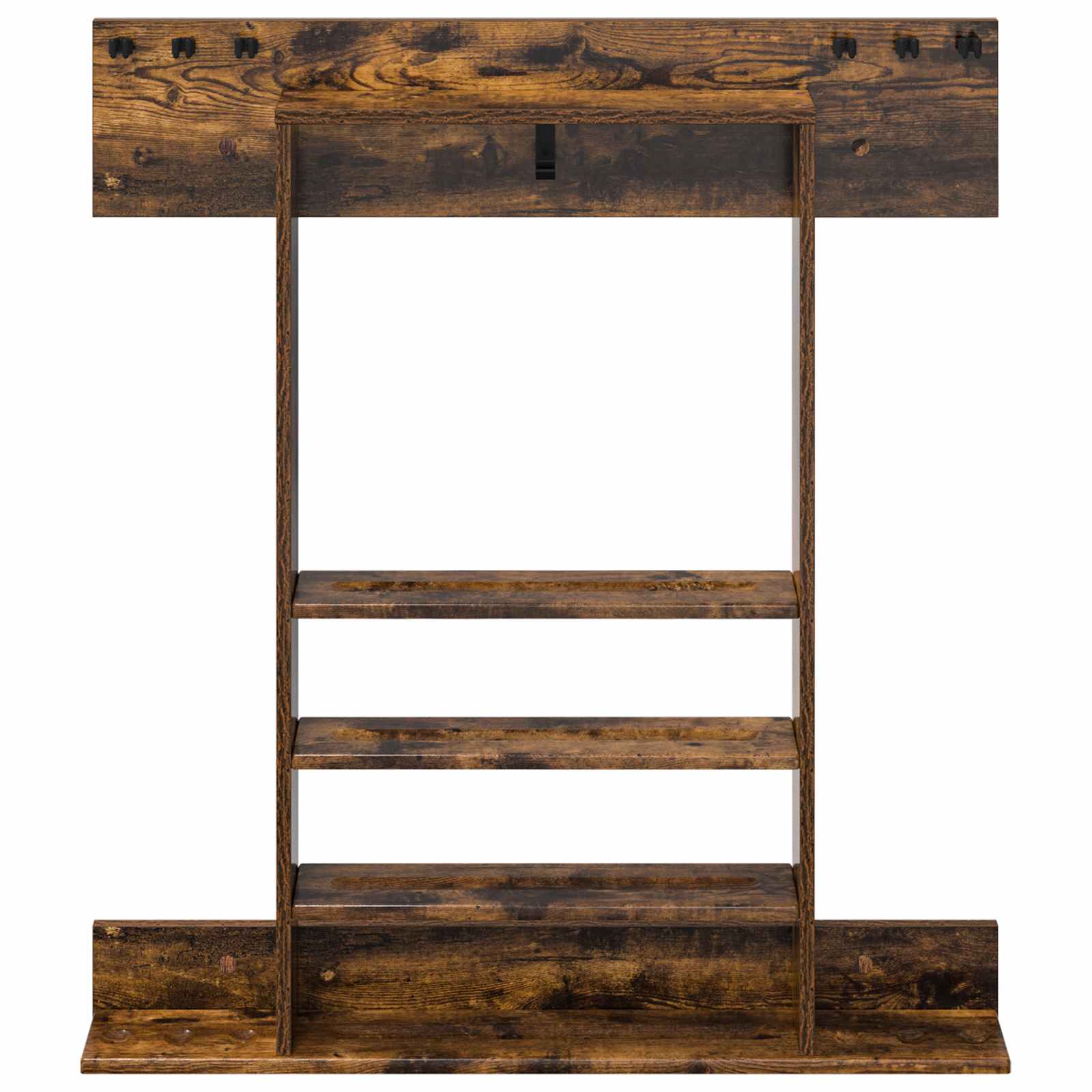 Biliárd dákó állvány szerelt fa 93 x 12 x 103 cm füstös tölgy