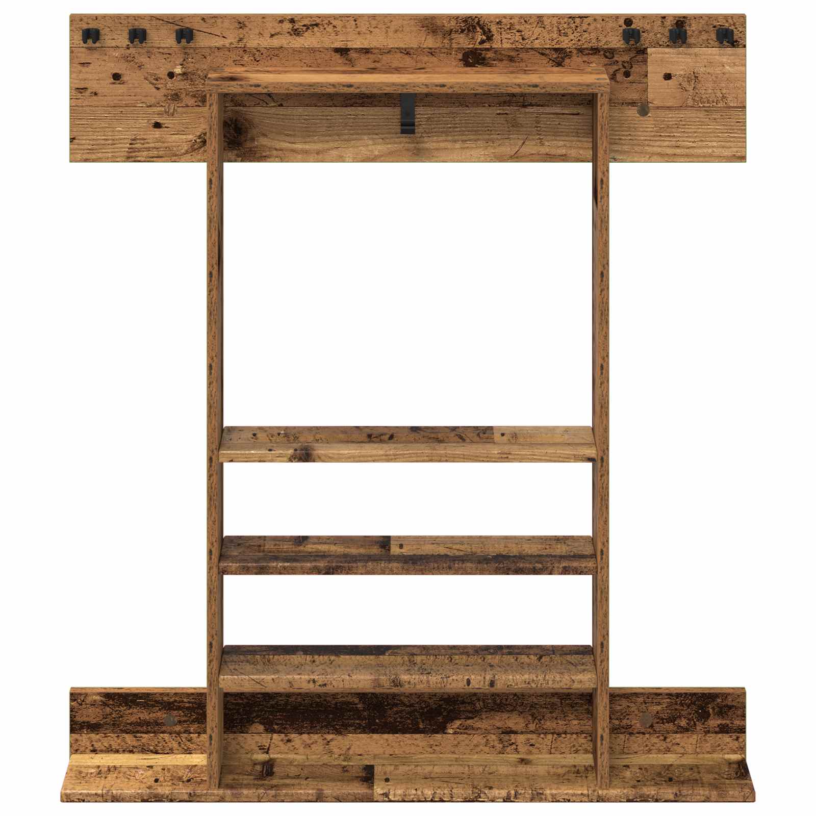 Biliárd dákó állvány szerelt fa 93 x 12 x 103 cm antik fa