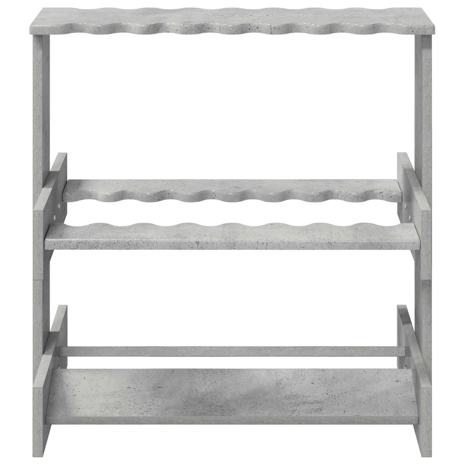 Biliárd dákó állvány szerelt fa 60 x 35 x 60 cm betonszürke